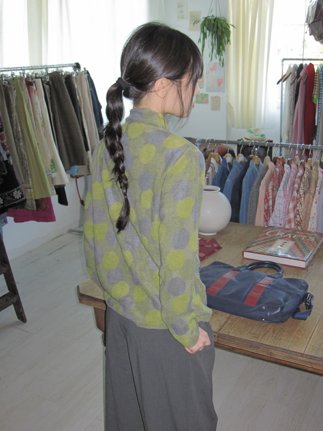 그린 도트 티셔츠 상품이미지1