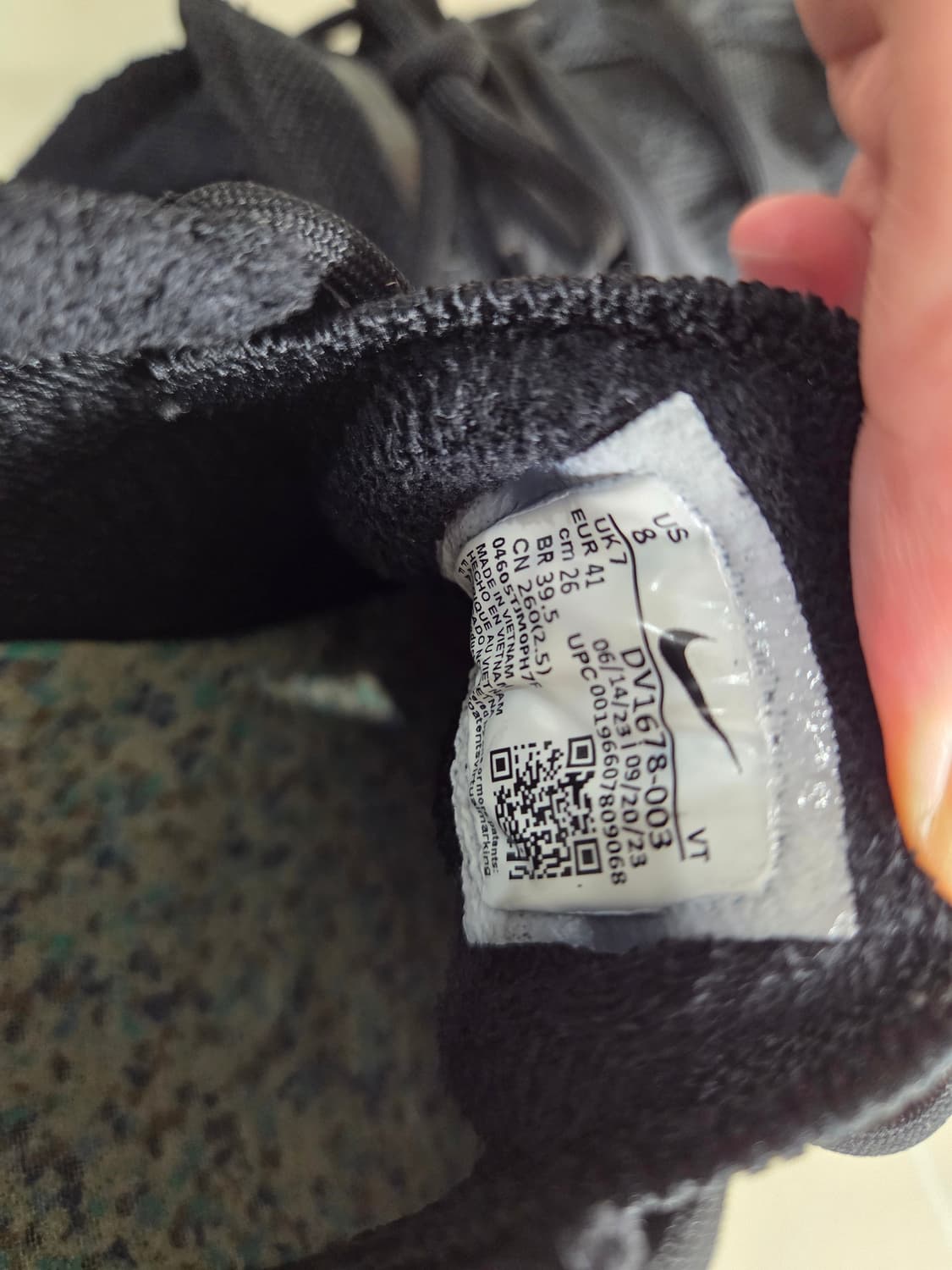 나이키 베이퍼맥스 2023 트리플블랙 260 새상품급 상품이미지6