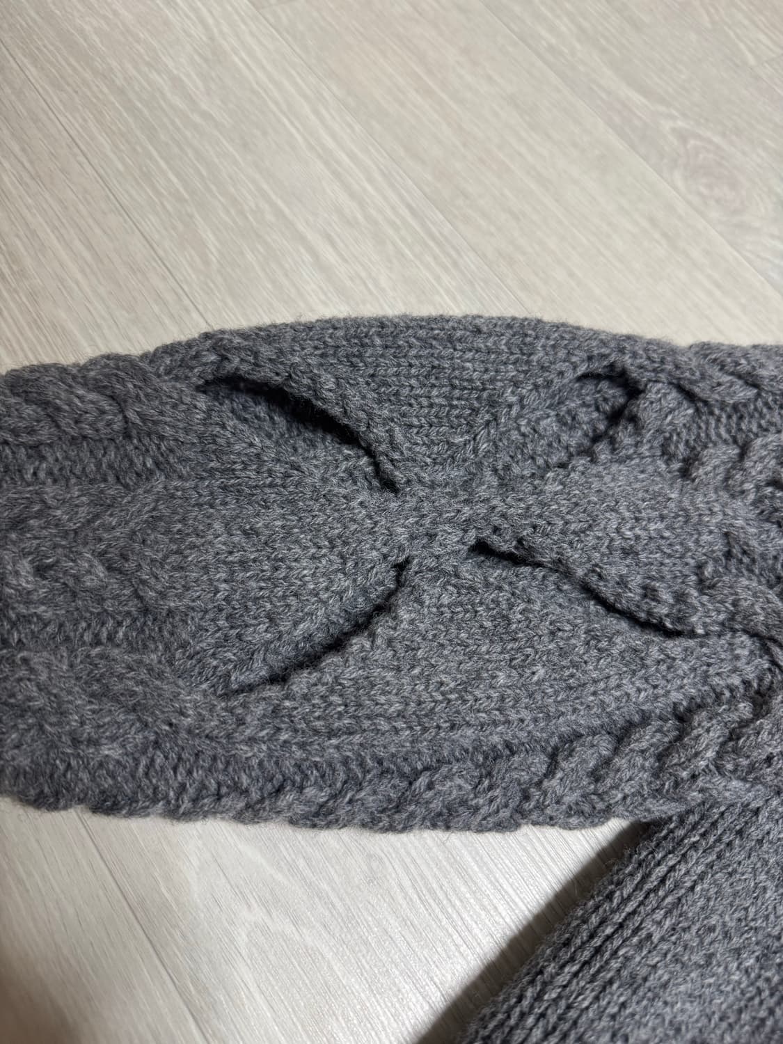 스테판쿡 케이블 니트 스웨터 그레이 상품이미지7