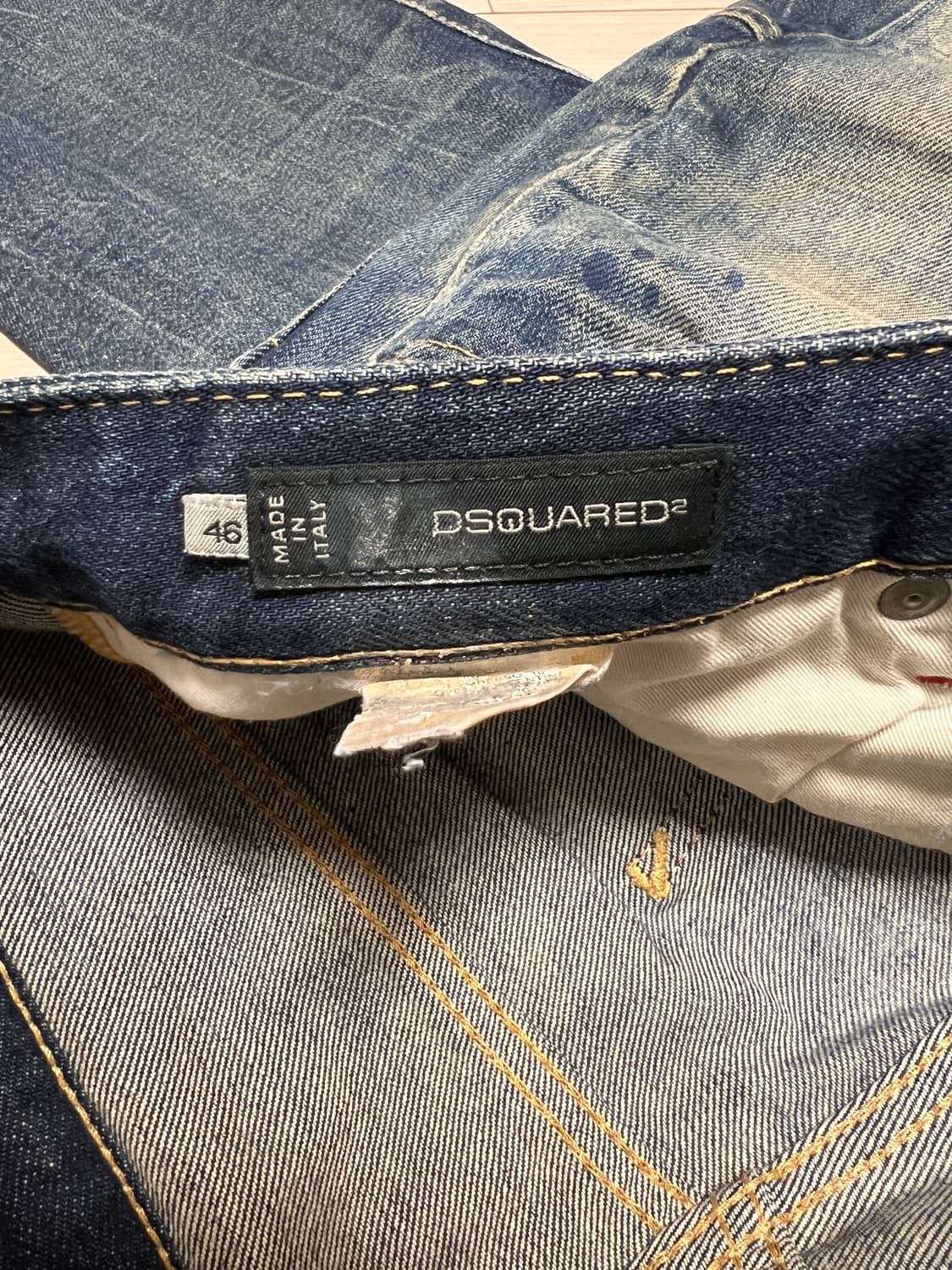 디스퀘어드2 토론토 바이커 빈티지 워싱 디스트로이드 데님 팬츠 / 46  상품이미지8