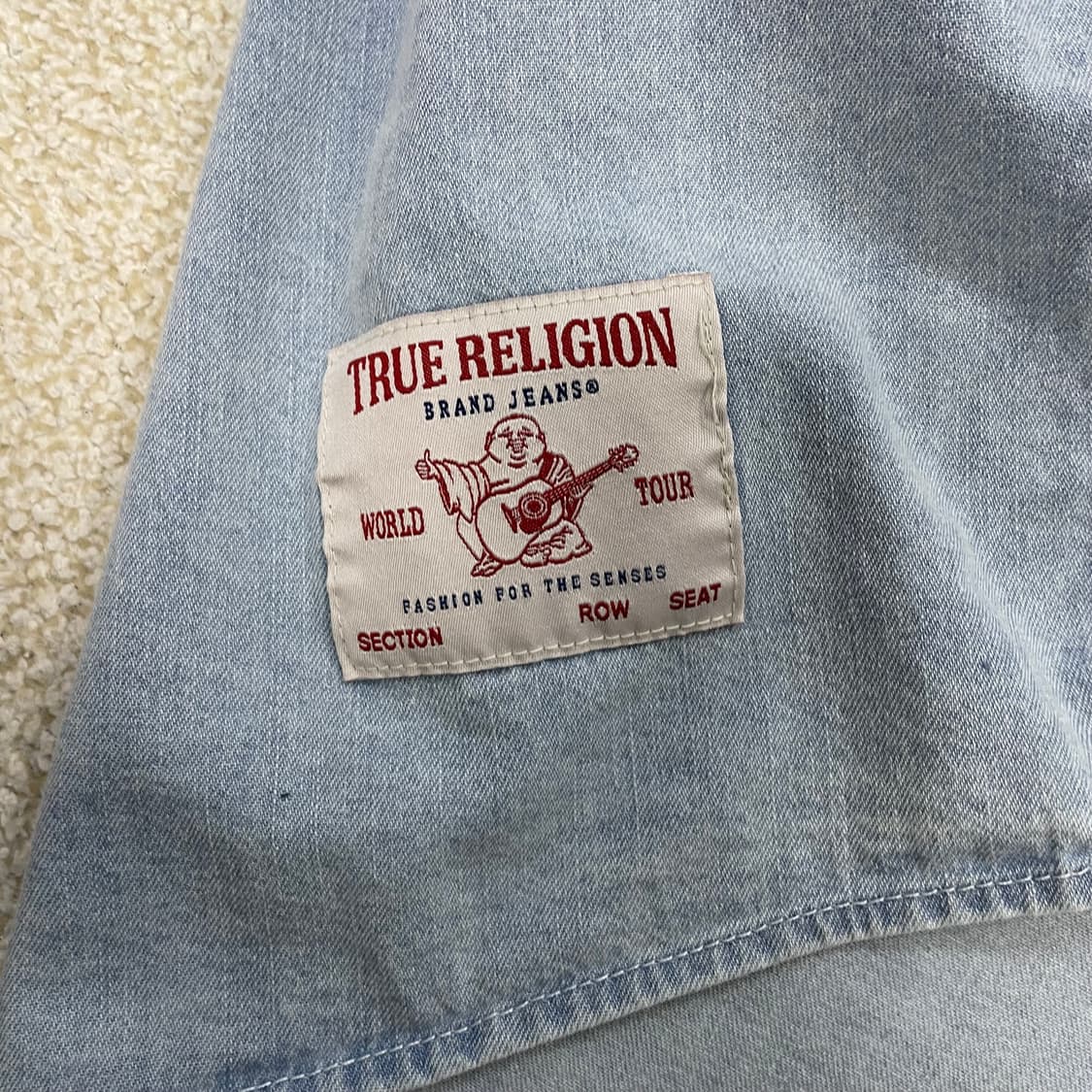 트루릴리전 스몰 로고 데님 셔츠 상품이미지3