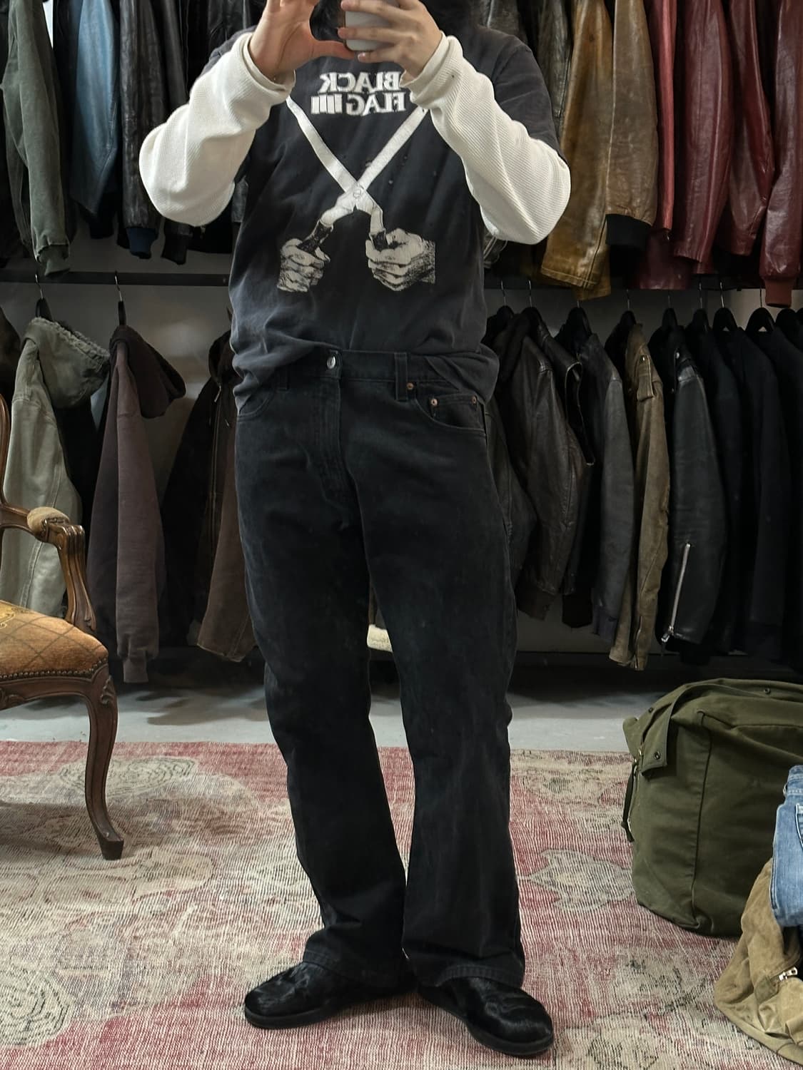 00's 리바이스 517 블랙 부츠컷 플레어진 상품이미지2