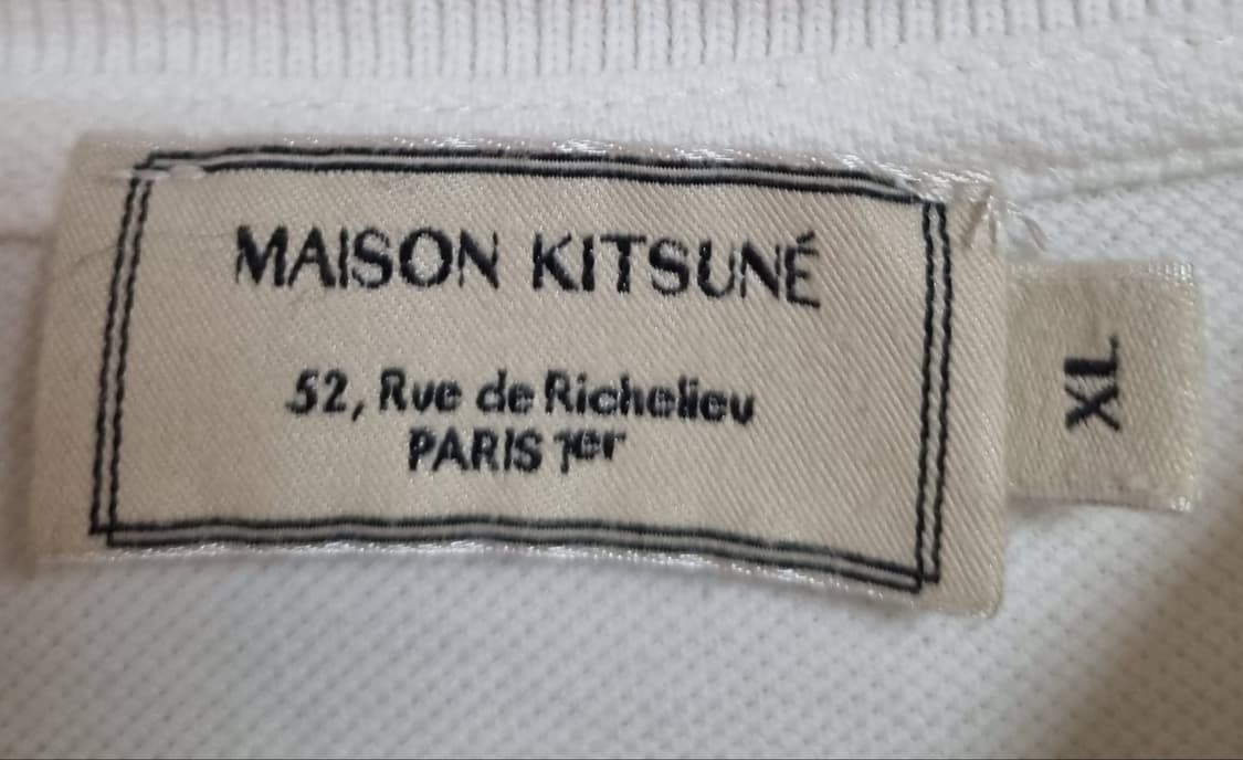 XL ) 메종키츠네 더블폭스헤드 아이보리 PK 반팔티 상품이미지3