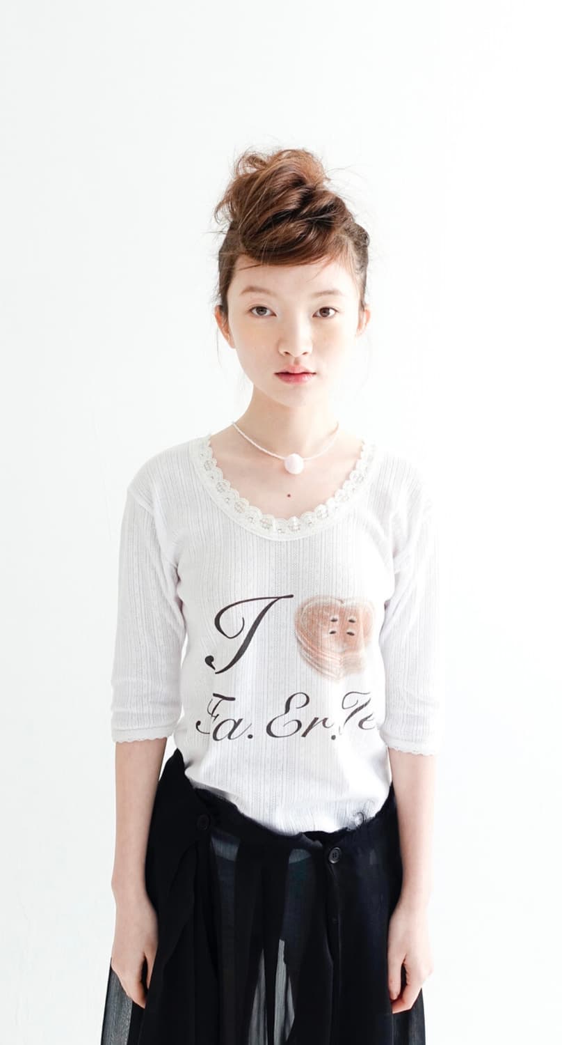 I ❦ fa.er.ie lace T-shirt (화이트) 상품이미지1