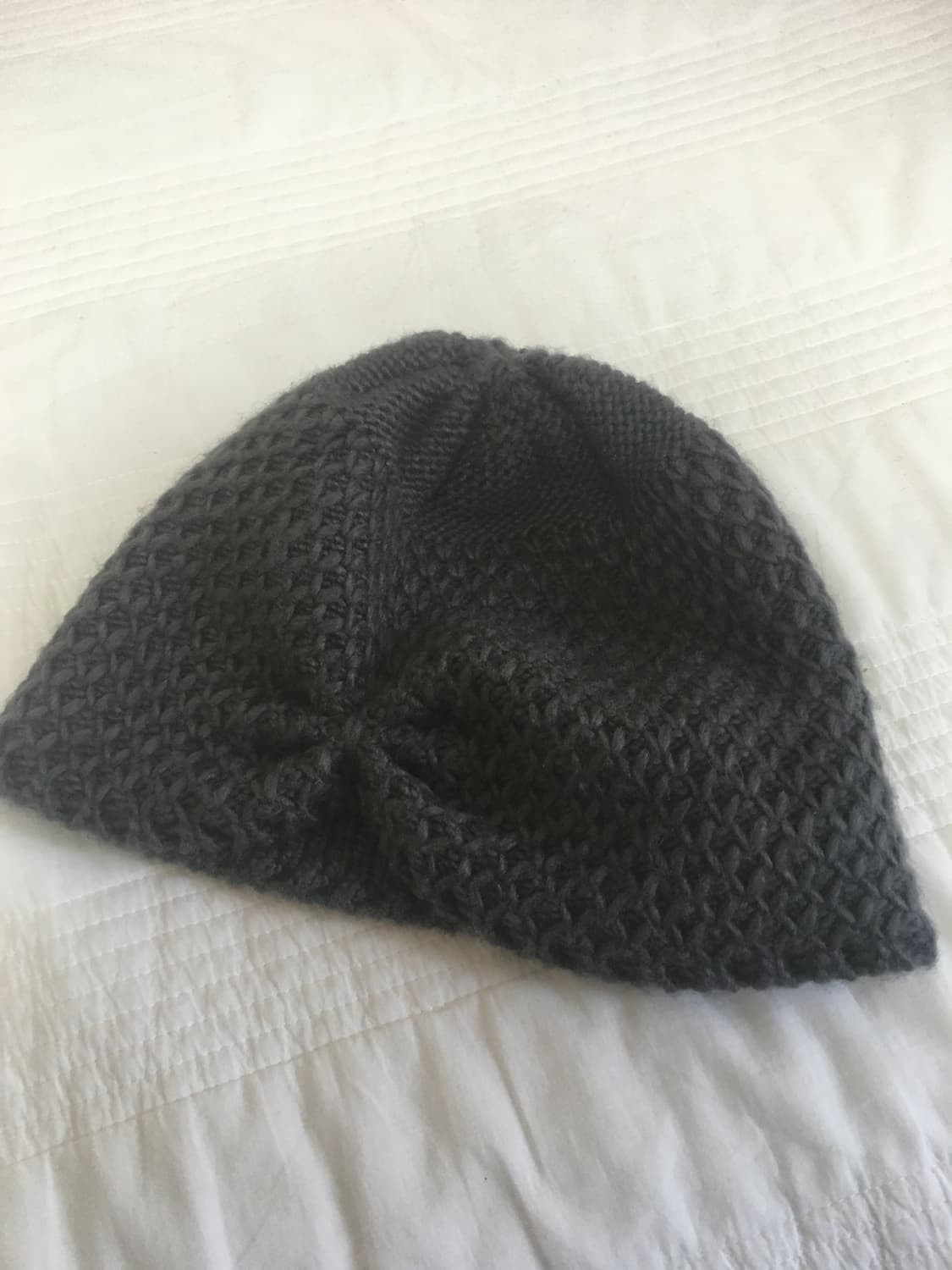 코이세이오 리본 비니 챠콜 상품이미지1