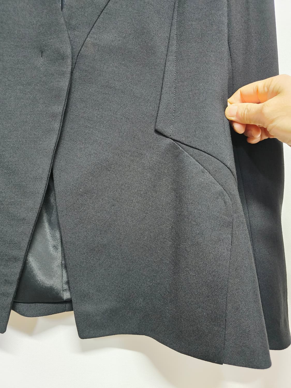 마인 블랙 이태리 노카라 자켓 여성 상품이미지3