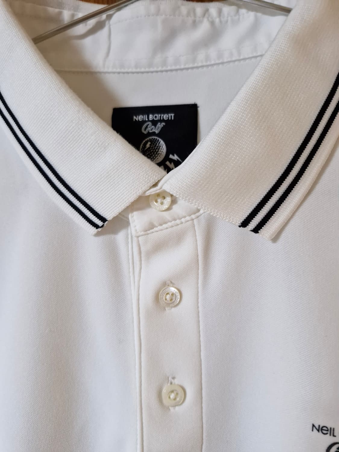 닐바렛 골프 카라 긴팔 화이트 XL 상품이미지3