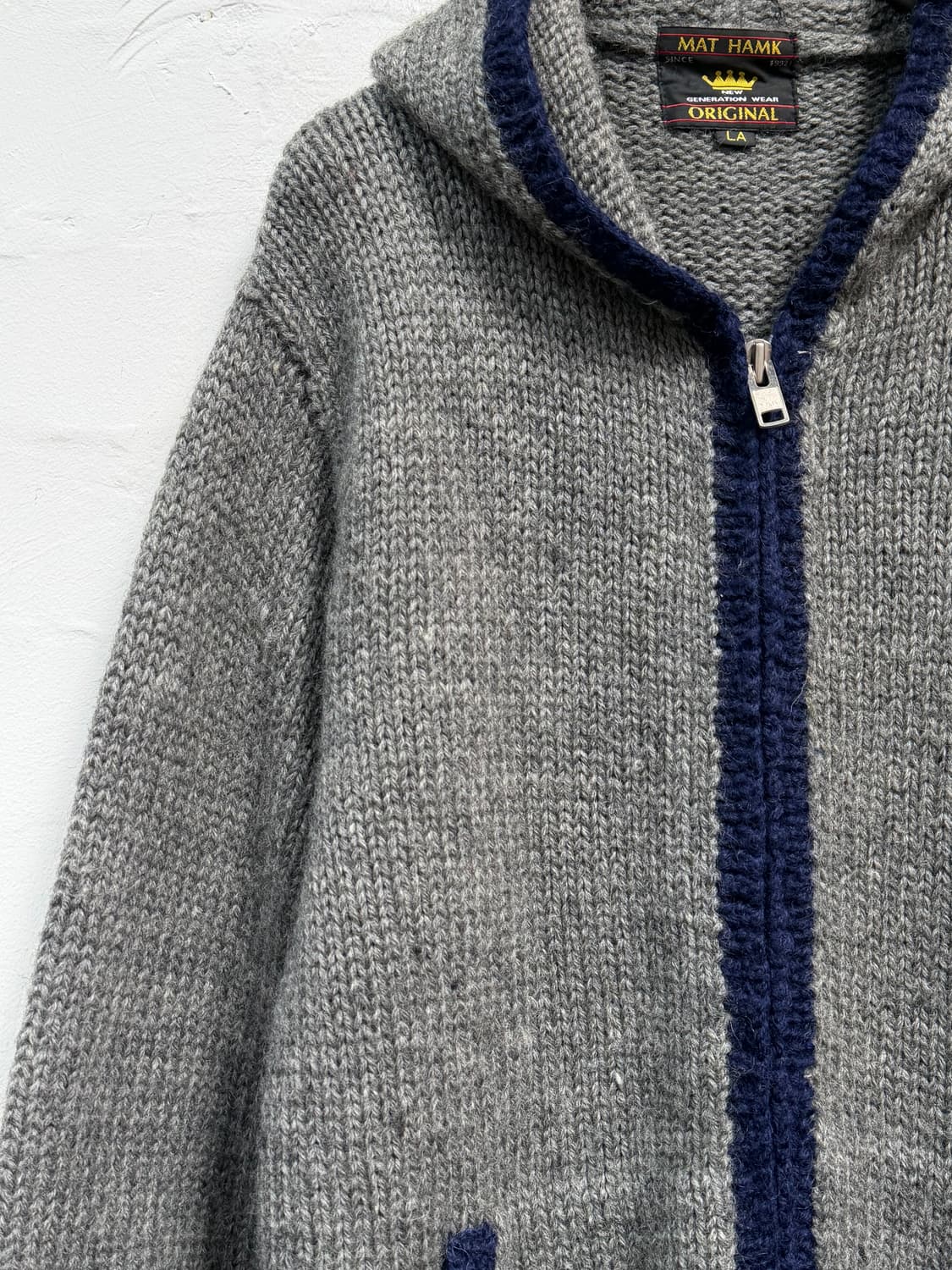 MAT HAMK 그레이 울 후드집업 L 상품이미지4