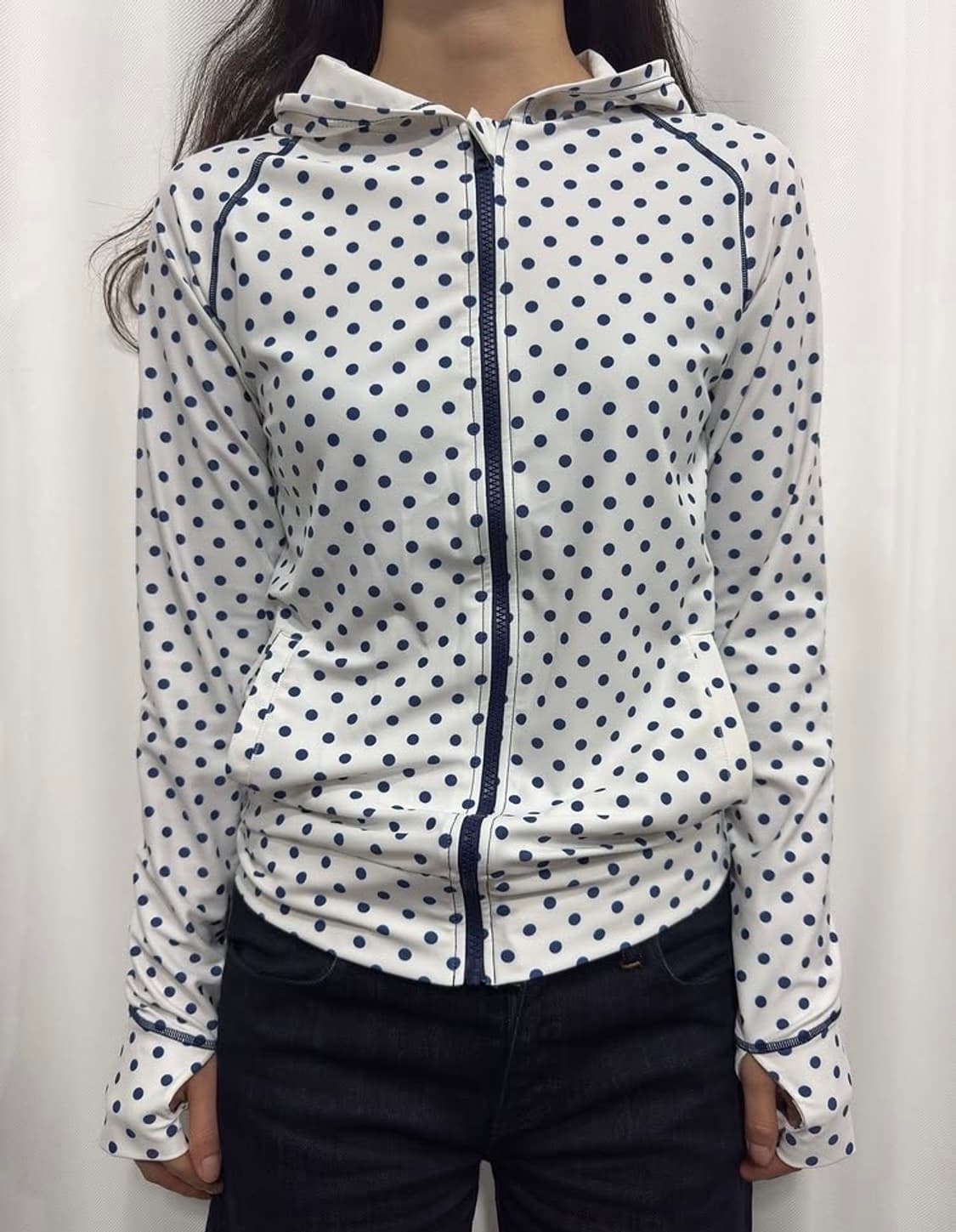 도트 후드집업/ Dot hood zipup 상품이미지1