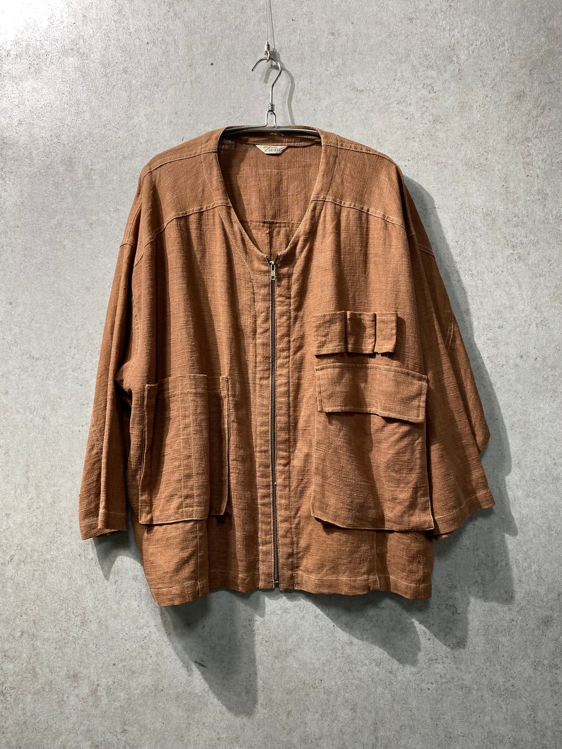 [F] 90s Vintage 빈티지 브라운 리넨 자켓 상품이미지2
