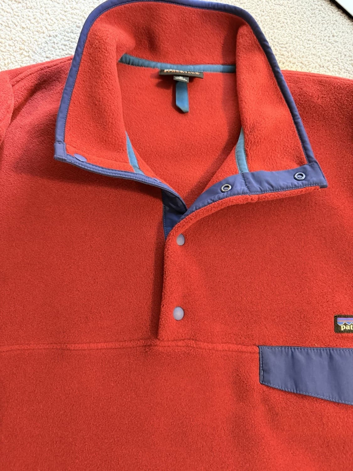 15FW 파타고니아 신칠라 스냅-T 레드/블루 상품이미지2