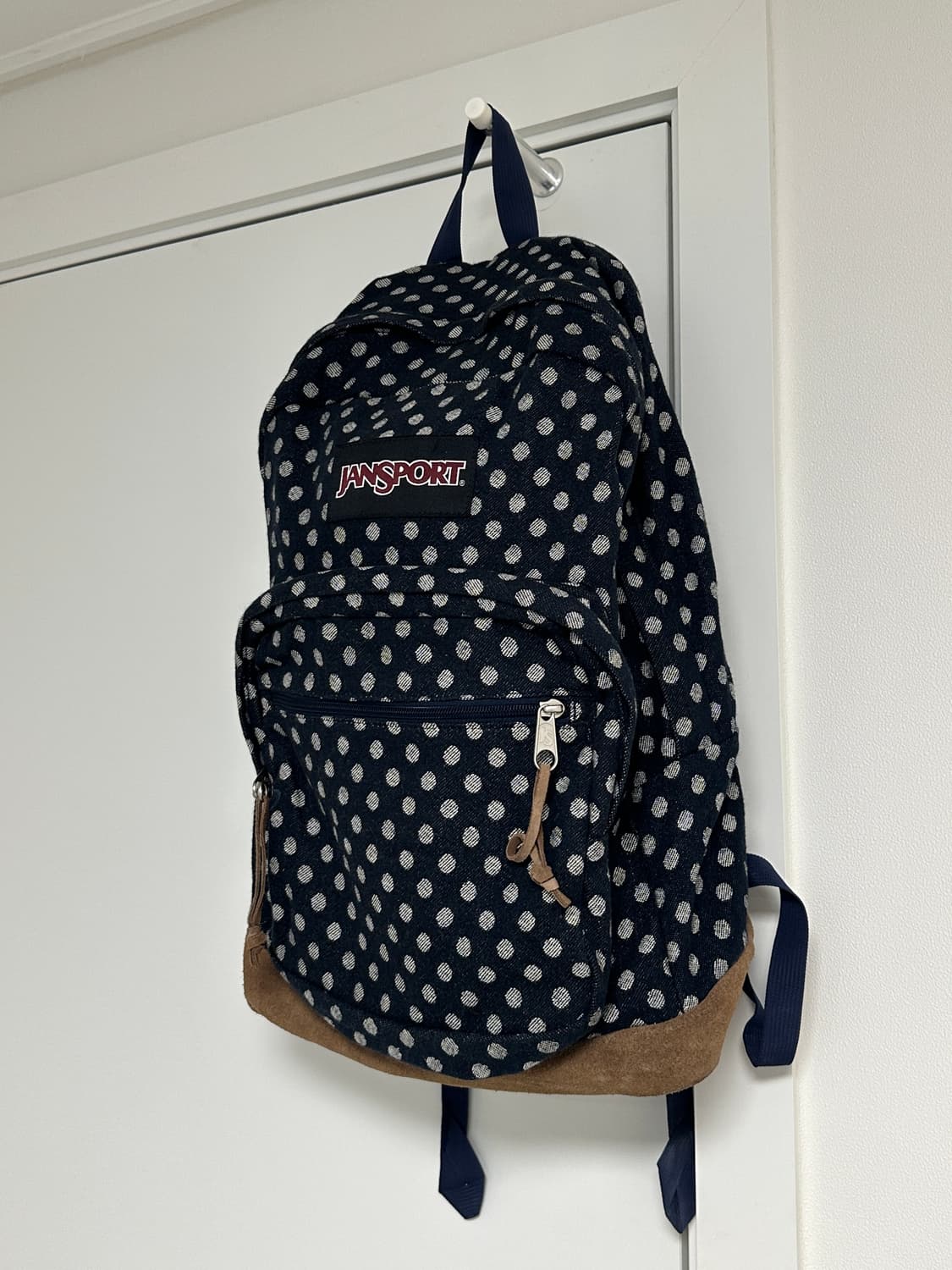 잔스포츠 도트 땡땡이 백팩 네이비 상품이미지2