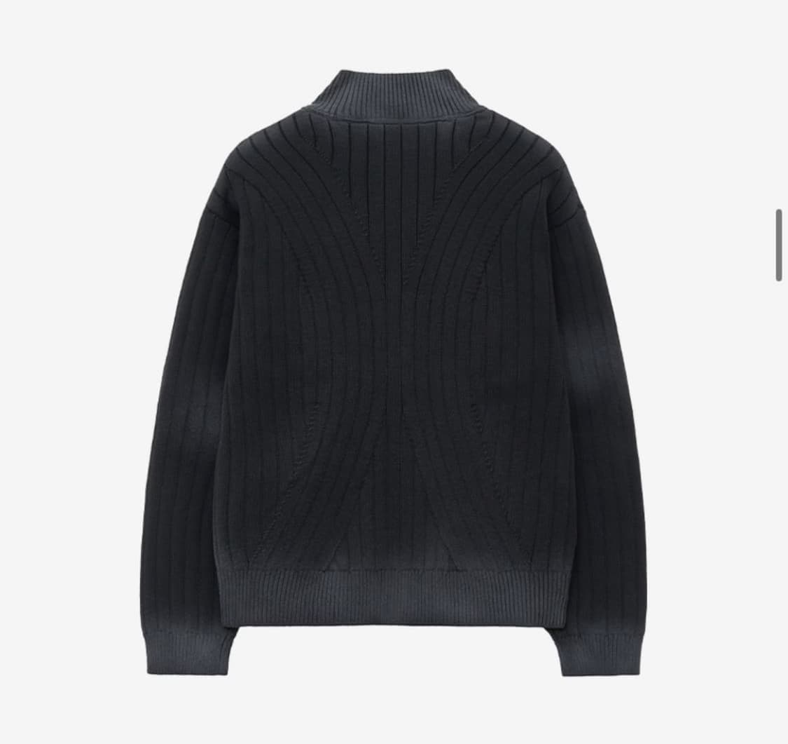 인사일런스 스프레이 워시드 집업 니트 BLACK L 사이즈 상품이미지2