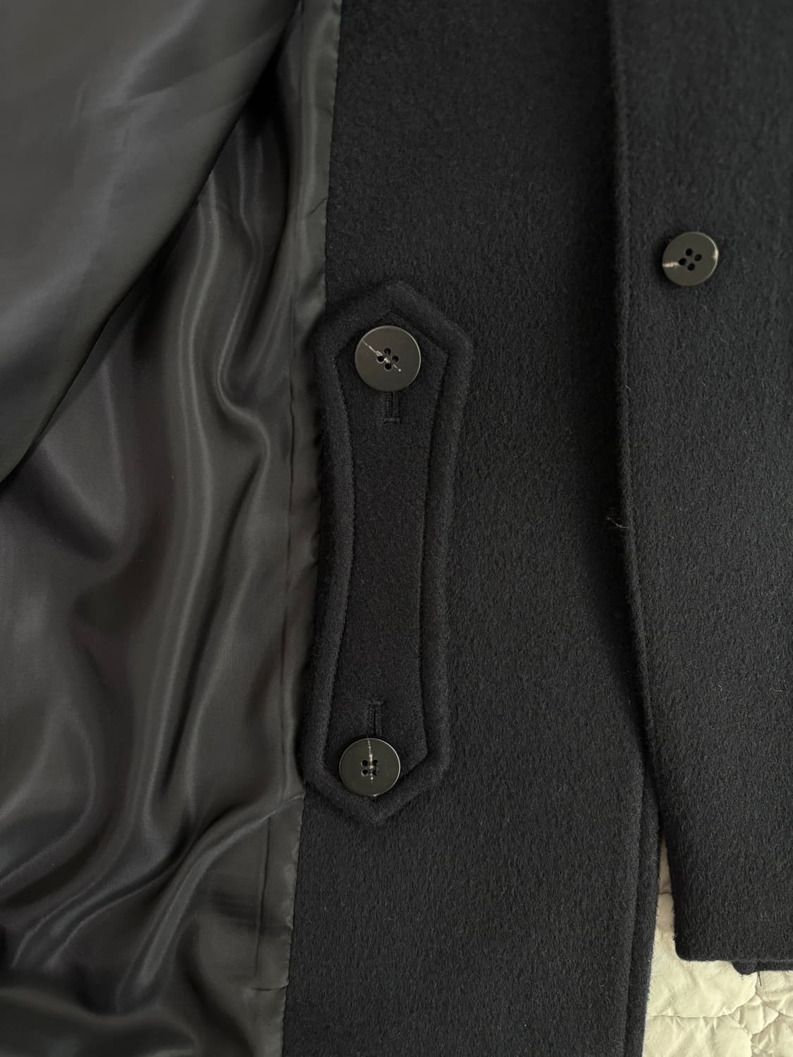 [4] 해칭룸 래글런(레글런) 슬리브 코트 네이비 상품이미지7