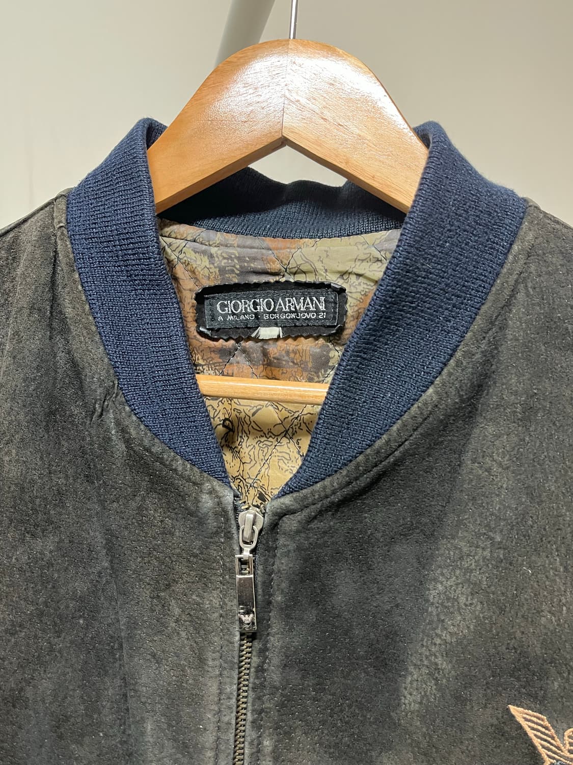 90s armani leather blouson 상품이미지3