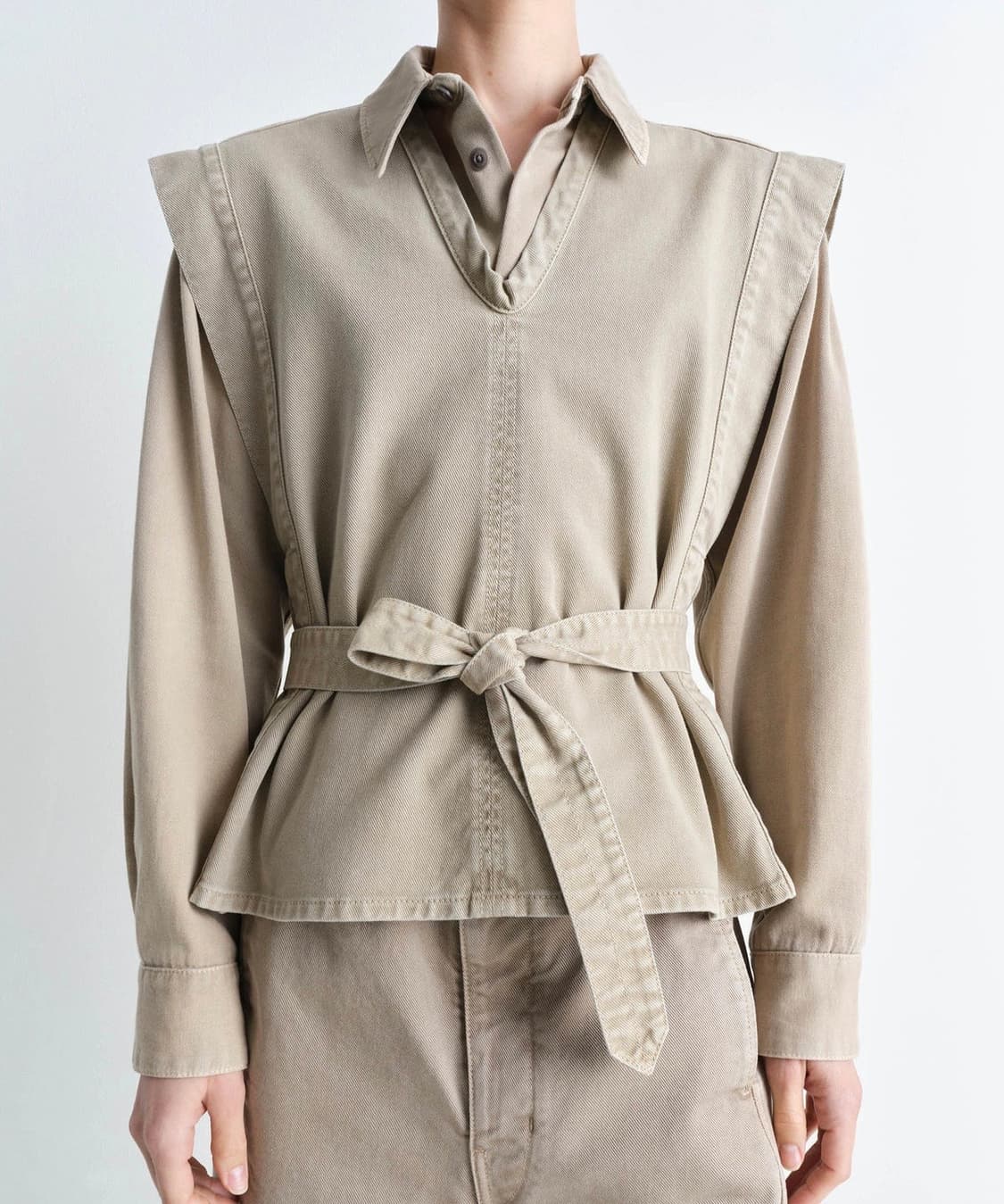 [36]르메르 CHASUBLE 타이 베스트/네추럴 베이지 상품이미지1