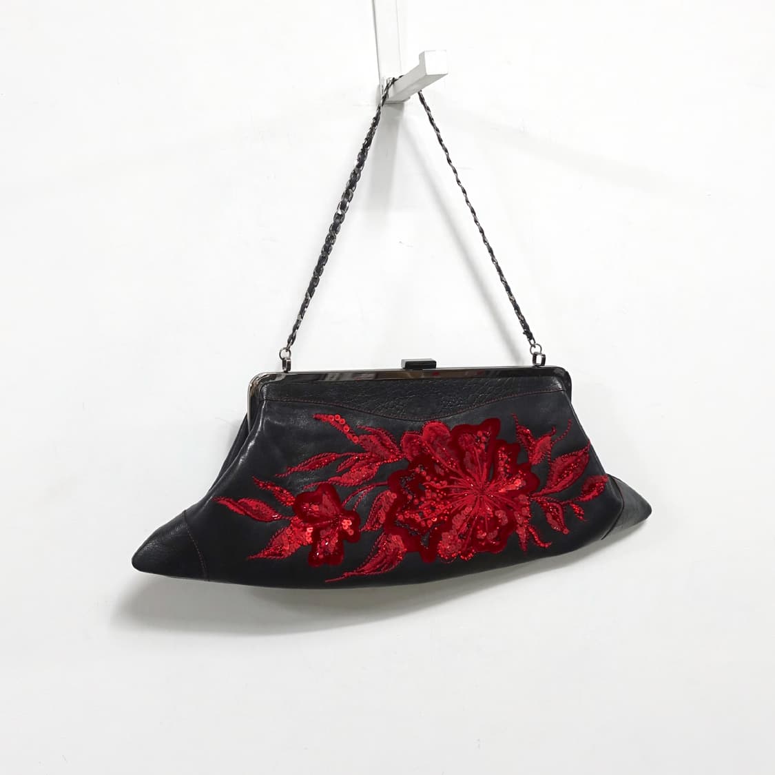 LEATHER 레더 아플리케 설윤형 디자이너 아티잔 체인 숄더 레더백 상품이미지2