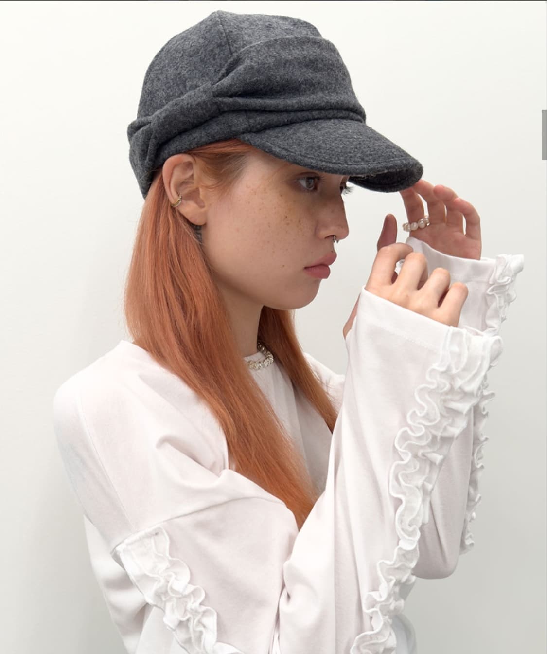 (택 O)타입서비스 Wool Belted Cap 울 벨티드 캡 모자 상품이미지2