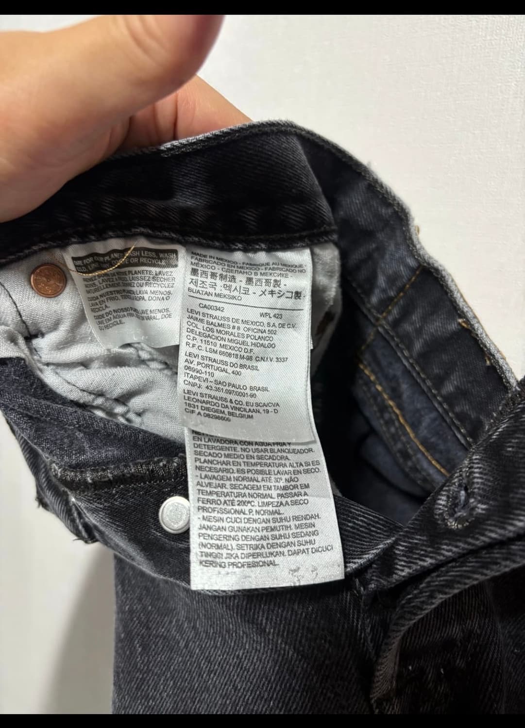 [32x34] Levis 501 Denim Pants Black 상품이미지5