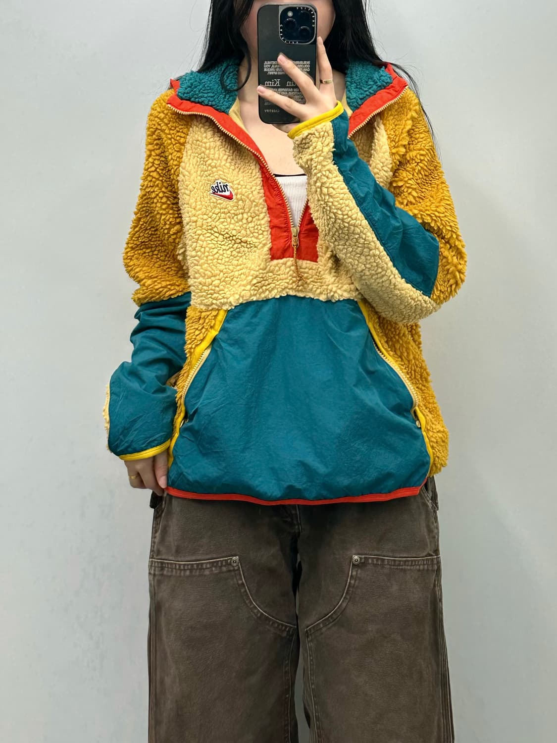 나이키 헤리티지 스우시 쉐르파 하프 집업 플리스 아노락 상품이미지1