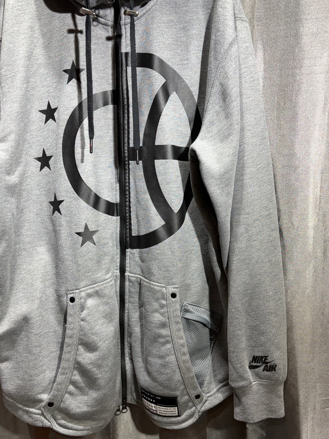 XXL 나이키 파이브스타 베스킷볼 그레이 후드집업 상품이미지5