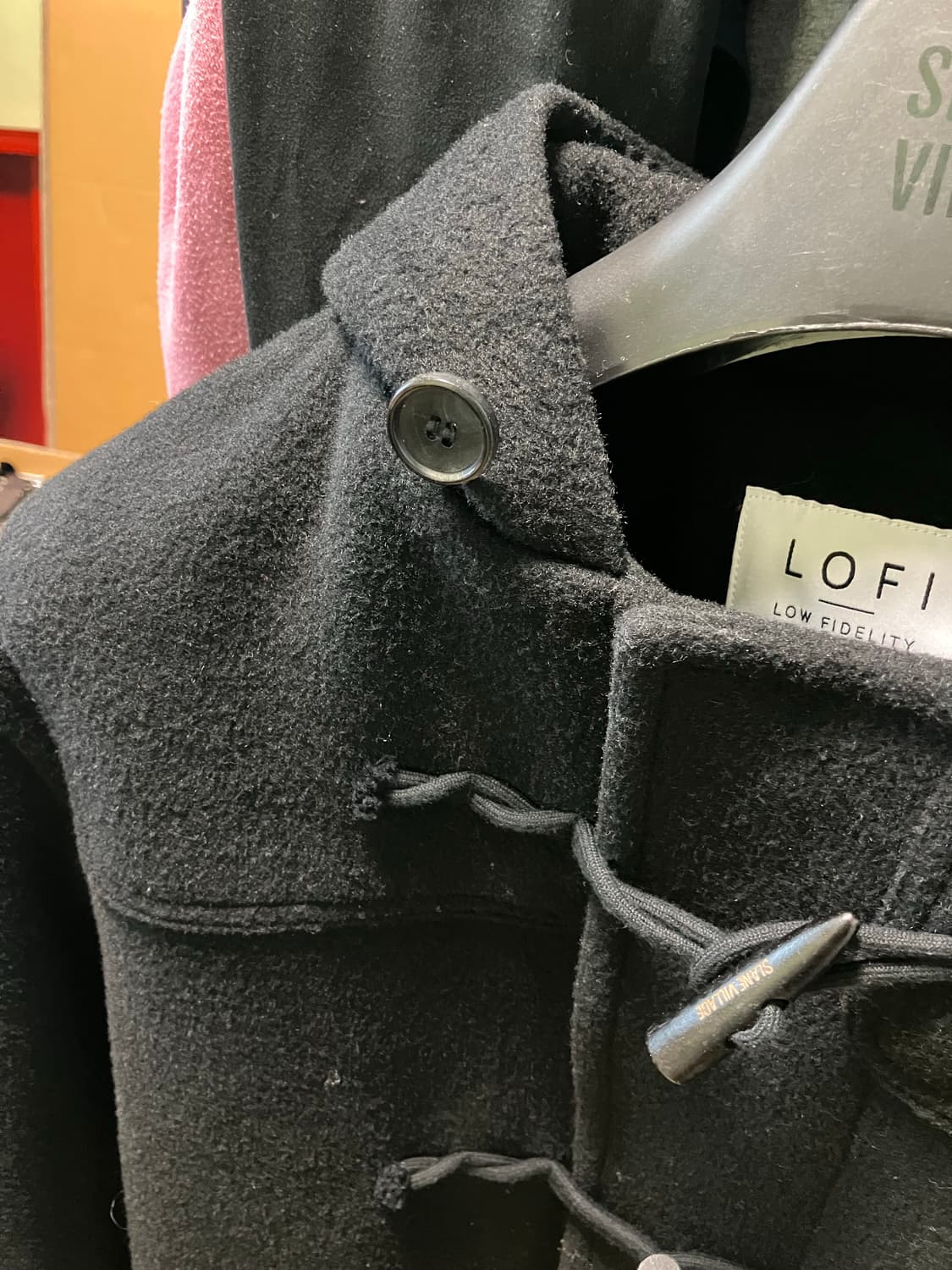 로파이 LOFI 더플코트 떡볶이 코트 블랙 상품이미지6