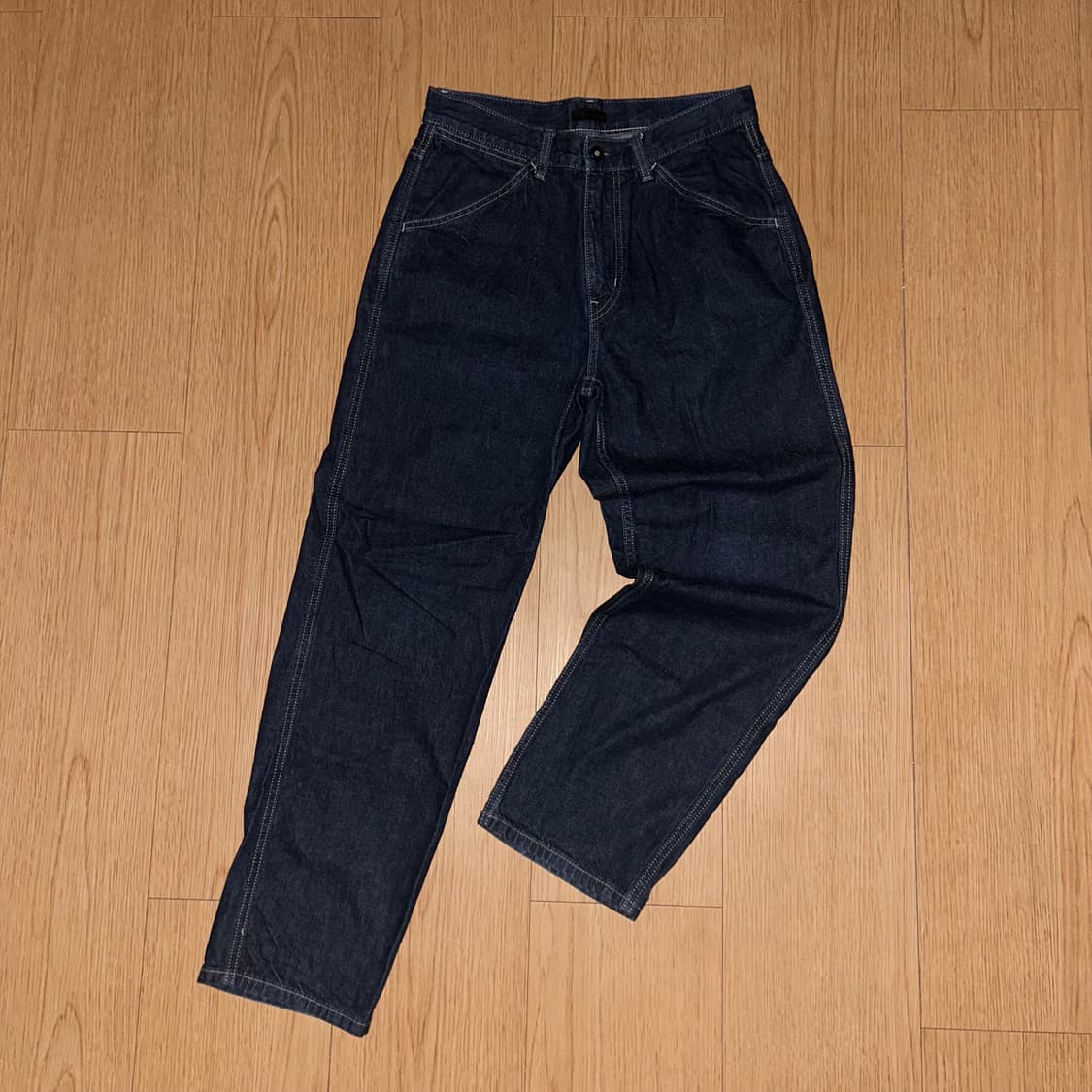 유니클로 와이드핏 진 블루 데님 444591 상품이미지6