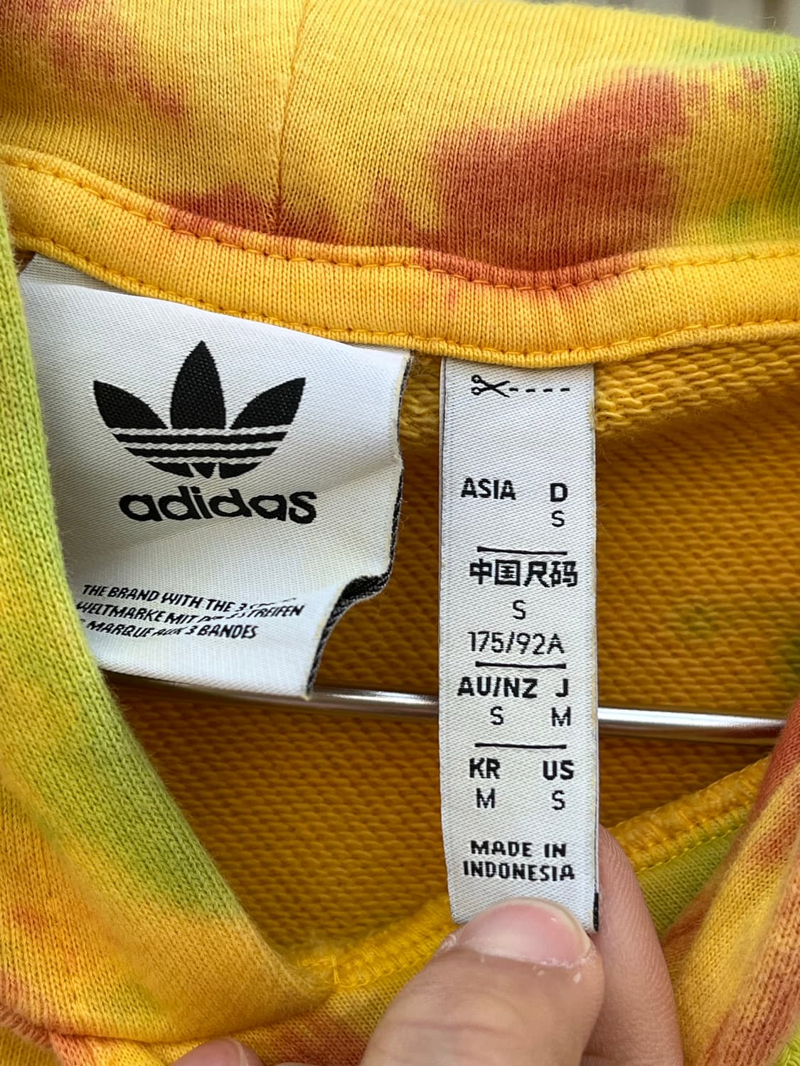 아디다스 레터링 타이다이 후드티셔츠 상품이미지6