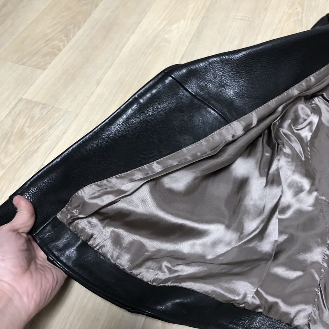 (105) H&M EDITION 소가죽 스웨이드 믹스 라이더 자켓 블랙 상품이미지5