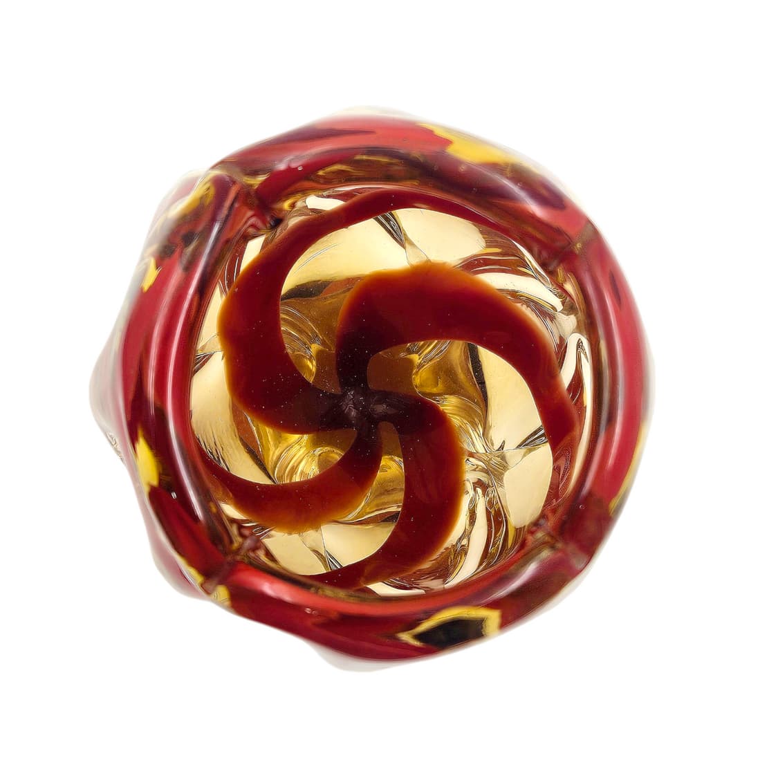 80s 오사카 Mcm 아트글라스 엠버 꽃병 상품이미지8