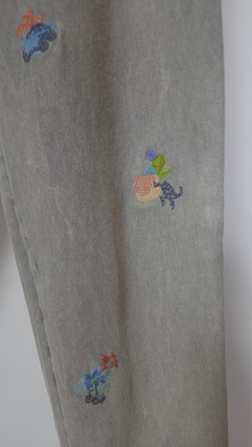 한섬 오즈세컨 2021 사파리 자수 페이퍼백 데님 팬츠 64-94 상품이미지5