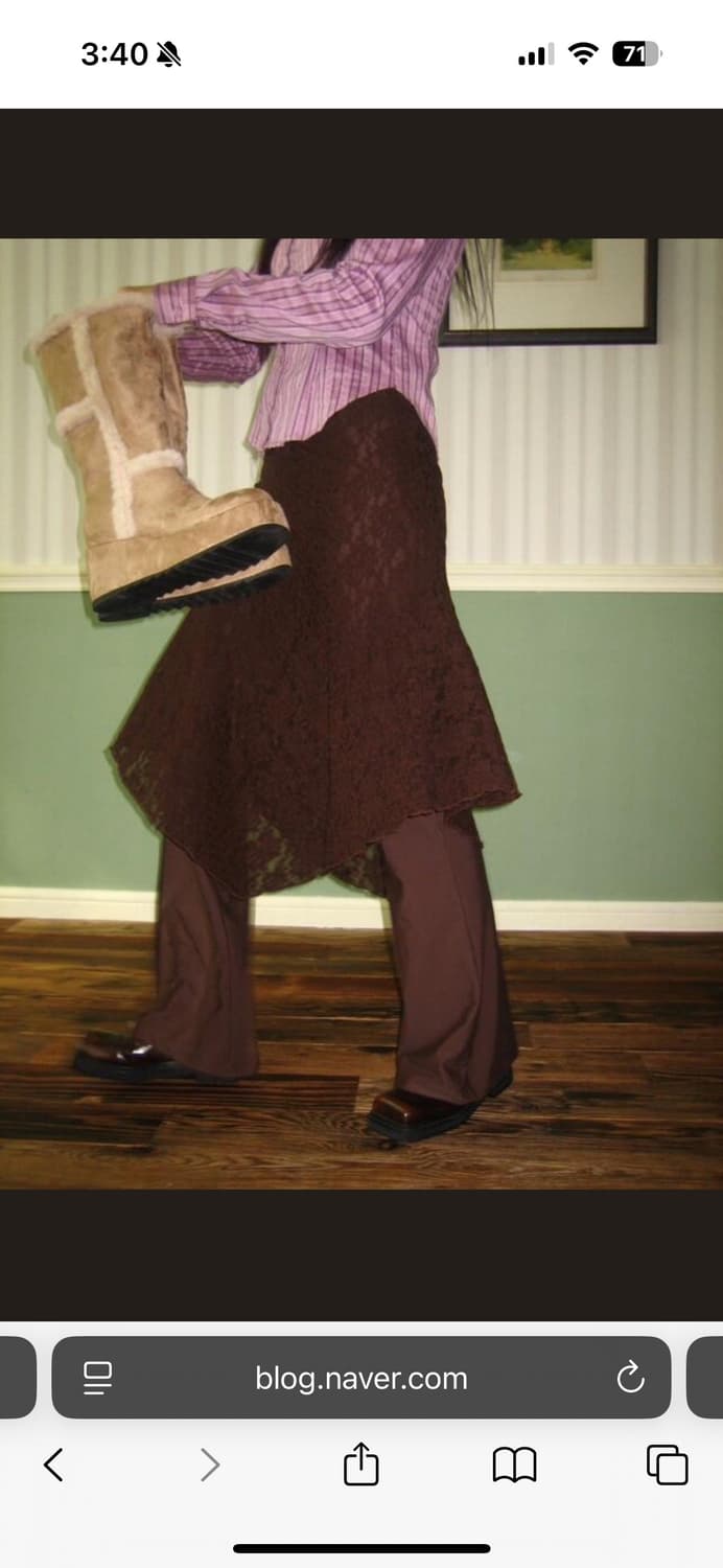 루루서울 재즈클럽스커트 브라운 상품이미지2