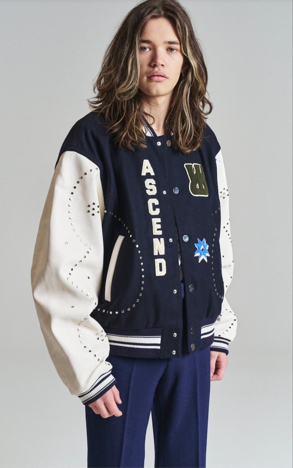 웨일즈보너 ascend 바시티 자켓 상품이미지2