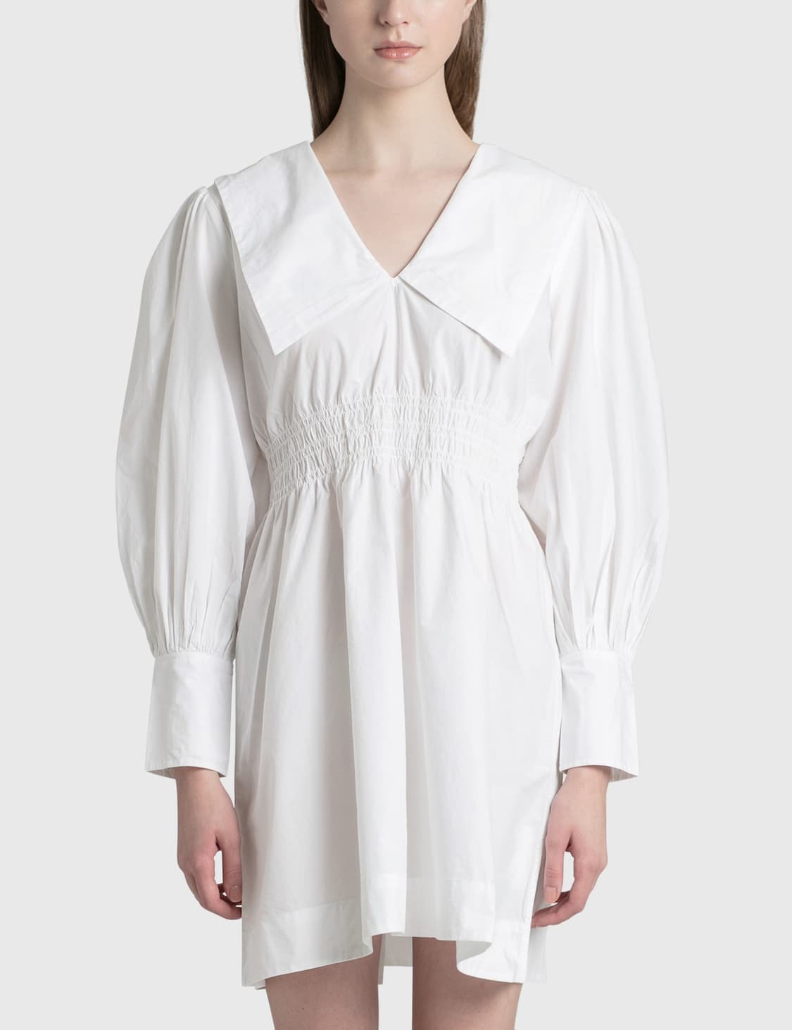 가니 포플린 화이트 원피스 상품이미지1