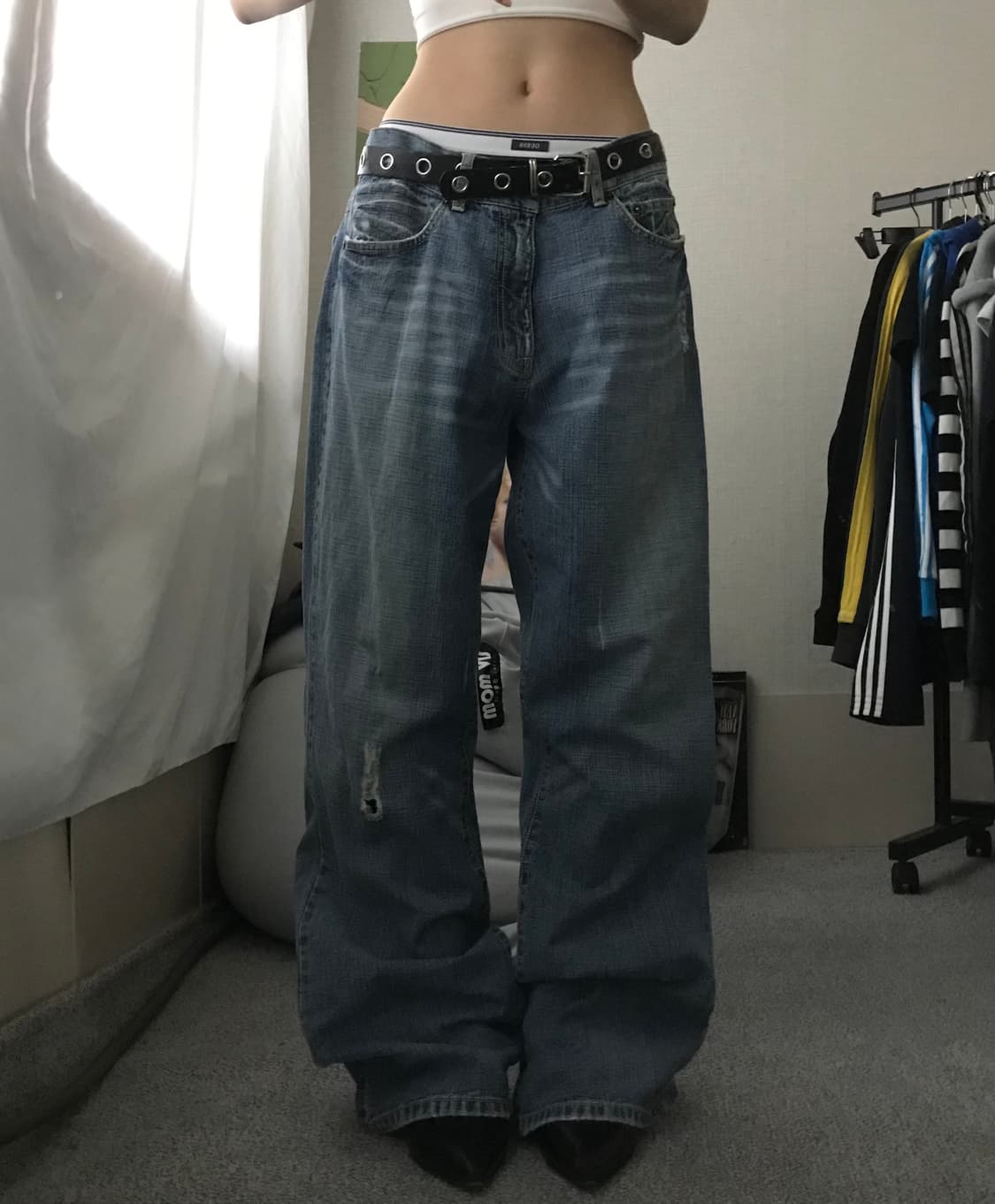 게스 와이드핏 데님팬츠 상품이미지1