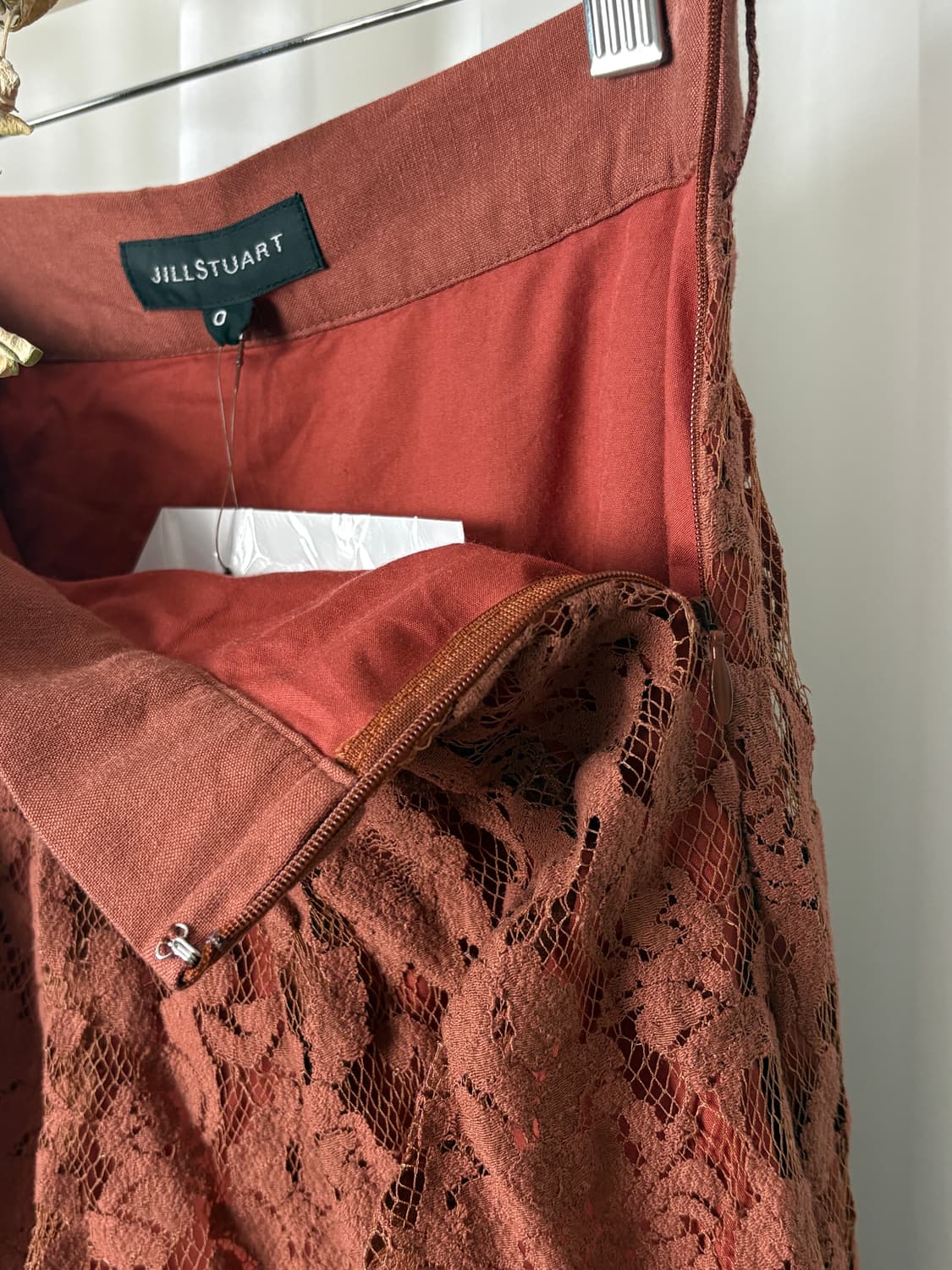 브릭 로즈 레이스 플레어 스커트 상품이미지3