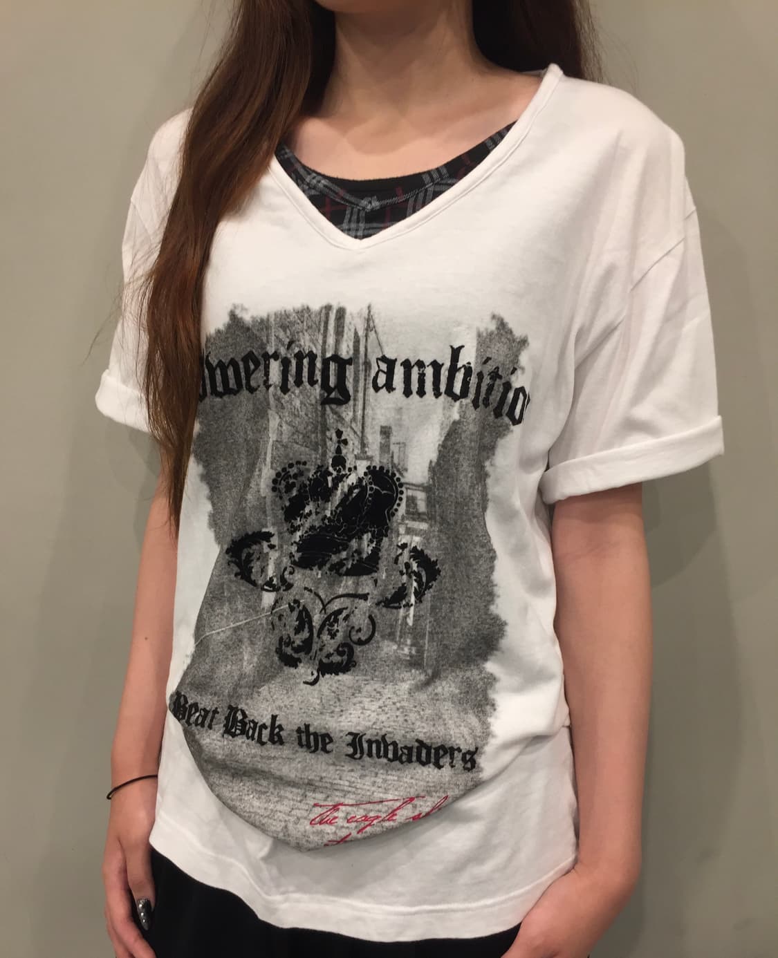 Mindgame Gothic Print White T-Shirt 상품이미지1