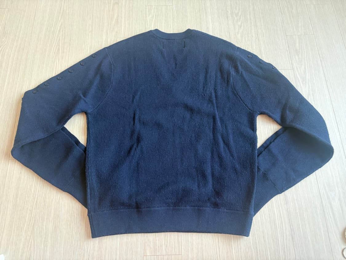 플리즈프로젝트 버튼 슬리브 브이넥 니트, 네이비 상품이미지9