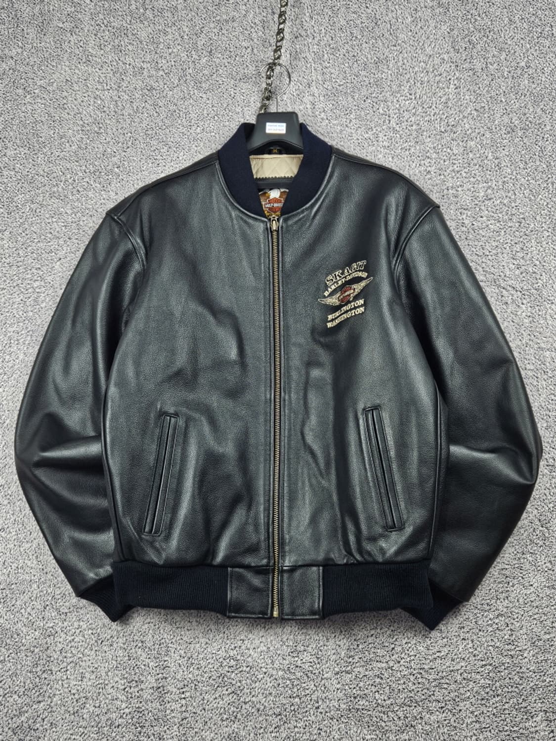 할리데이비슨 스캐짓 벌링턴 워싱턴 자수로고 가죽자켓 (M) / 10184 상품이미지2