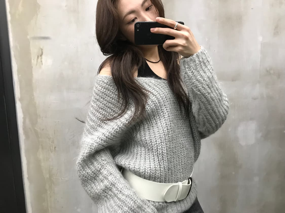 Mohair off shoulder knit 상품이미지6