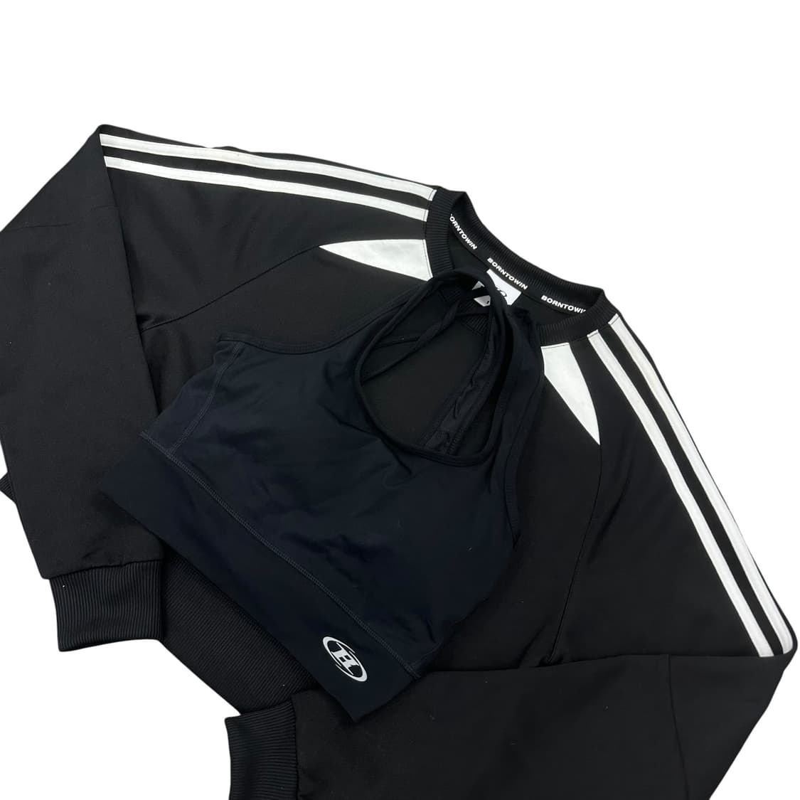 본투윈 크롭맨투맨, 스포츠탑 세트 상품이미지3