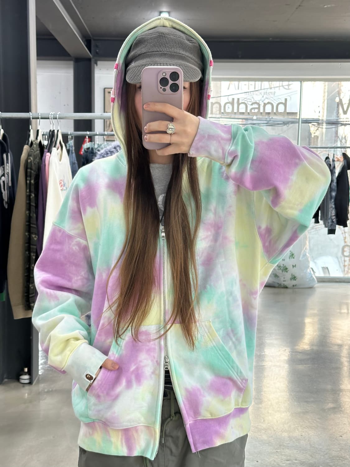 베이프 샤크 타이다이 풀 후드집업 상품이미지3