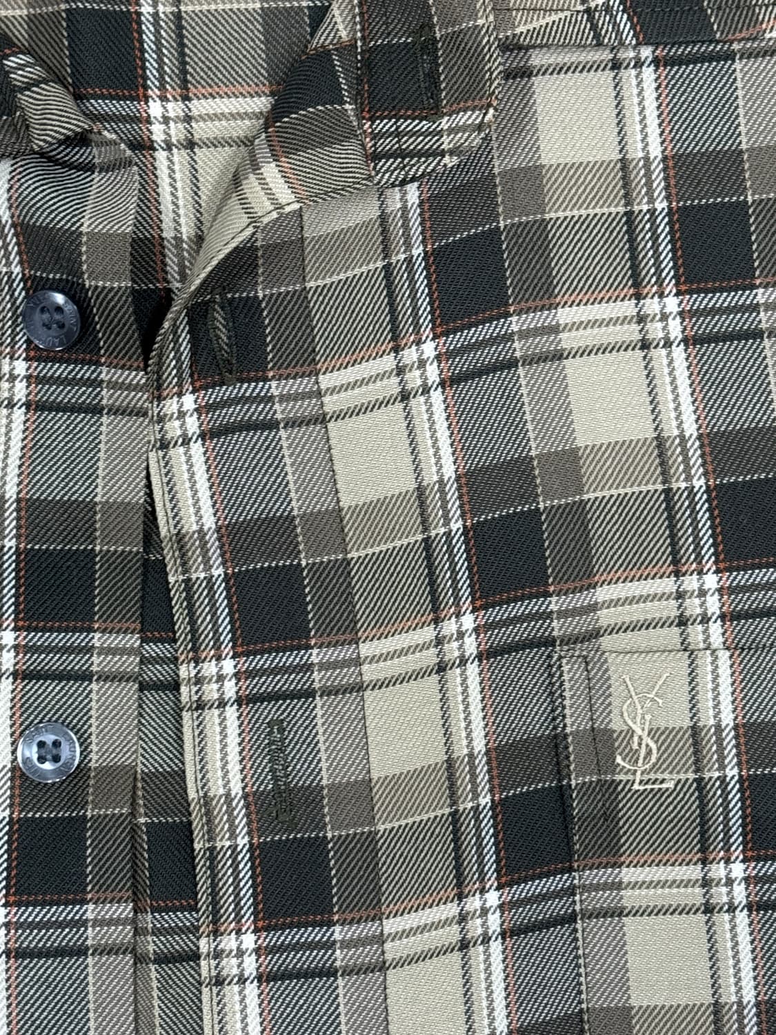 입생로랑 클래식 체크 와이셔츠 사이즈100 새상품수준 상품이미지2