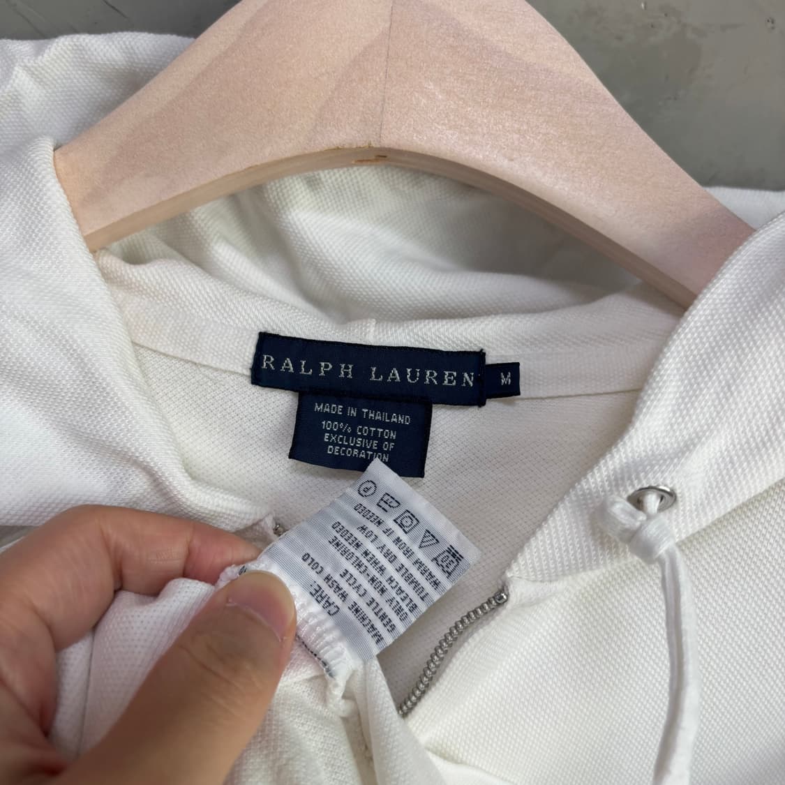 폴로 랄프로렌 후드집업 화이트 상품이미지3