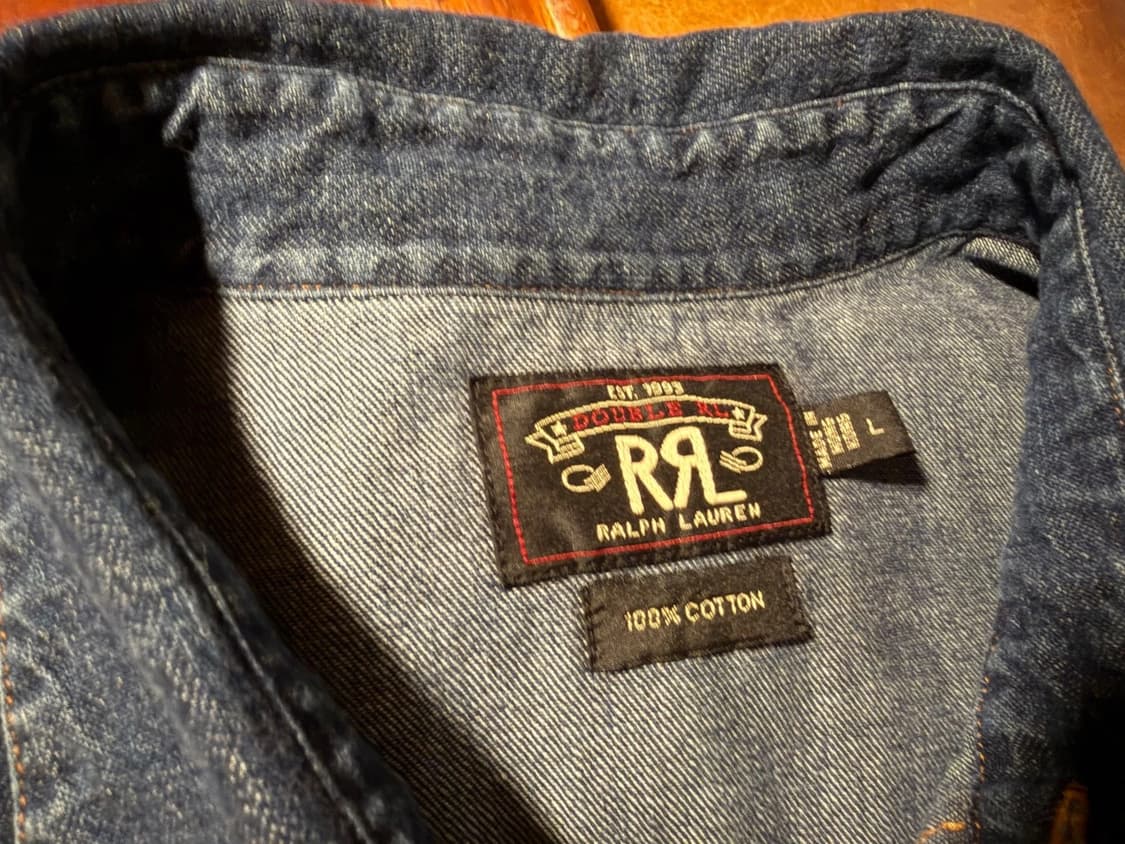 RRL 더블알엘 슬림 핏 데님 웨스턴 셔츠 상품이미지4