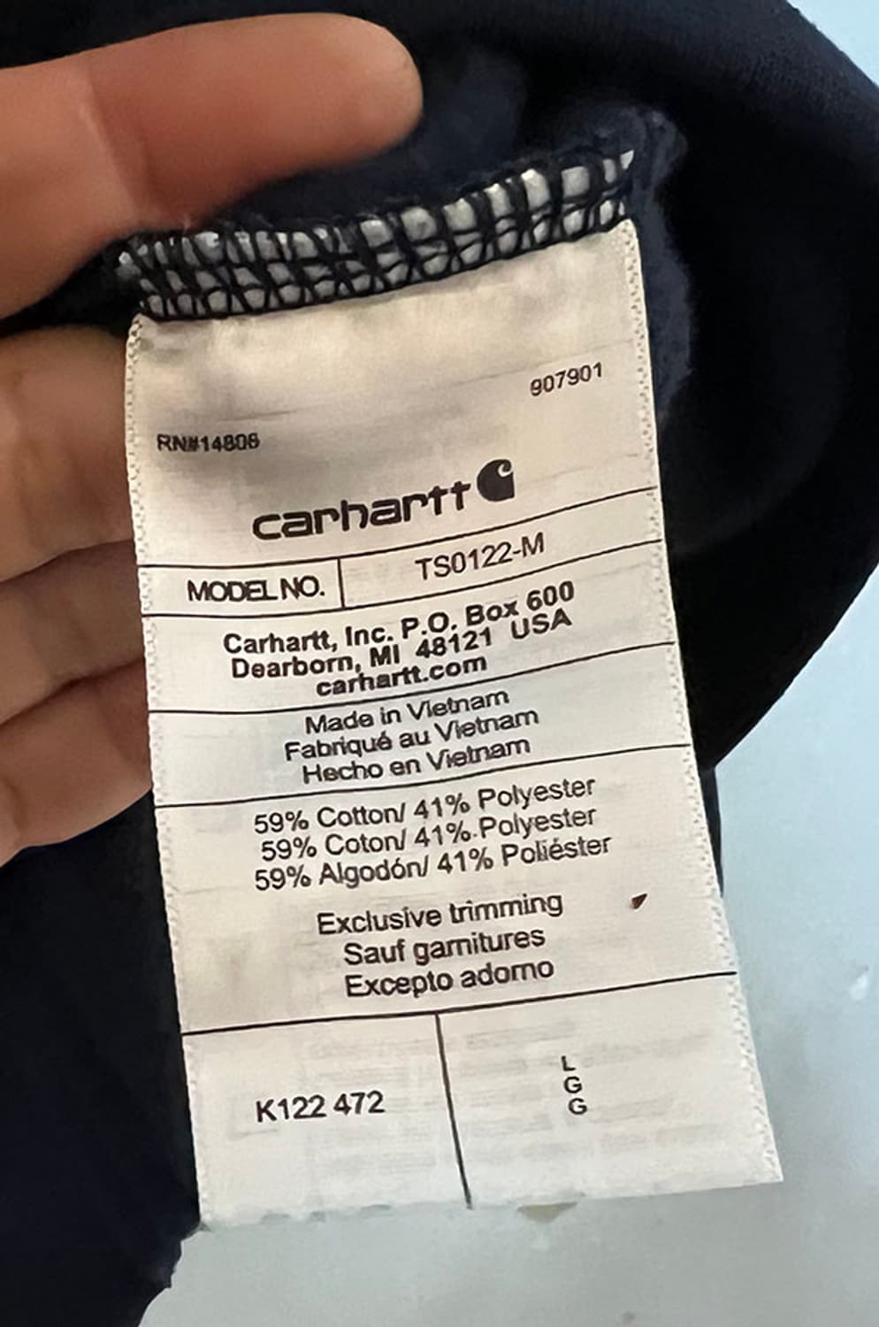 칼하트 k122-472 남자 후드집업 추동 루즈핏 L 105-110 상품이미지5