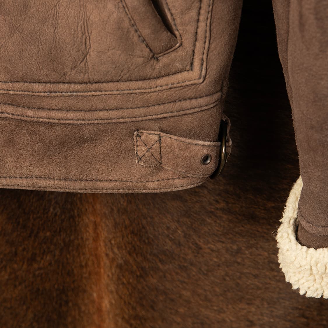 [98] 90s YURIM 빈티지 양가죽 양털 무스탕 일경물산  상품이미지7