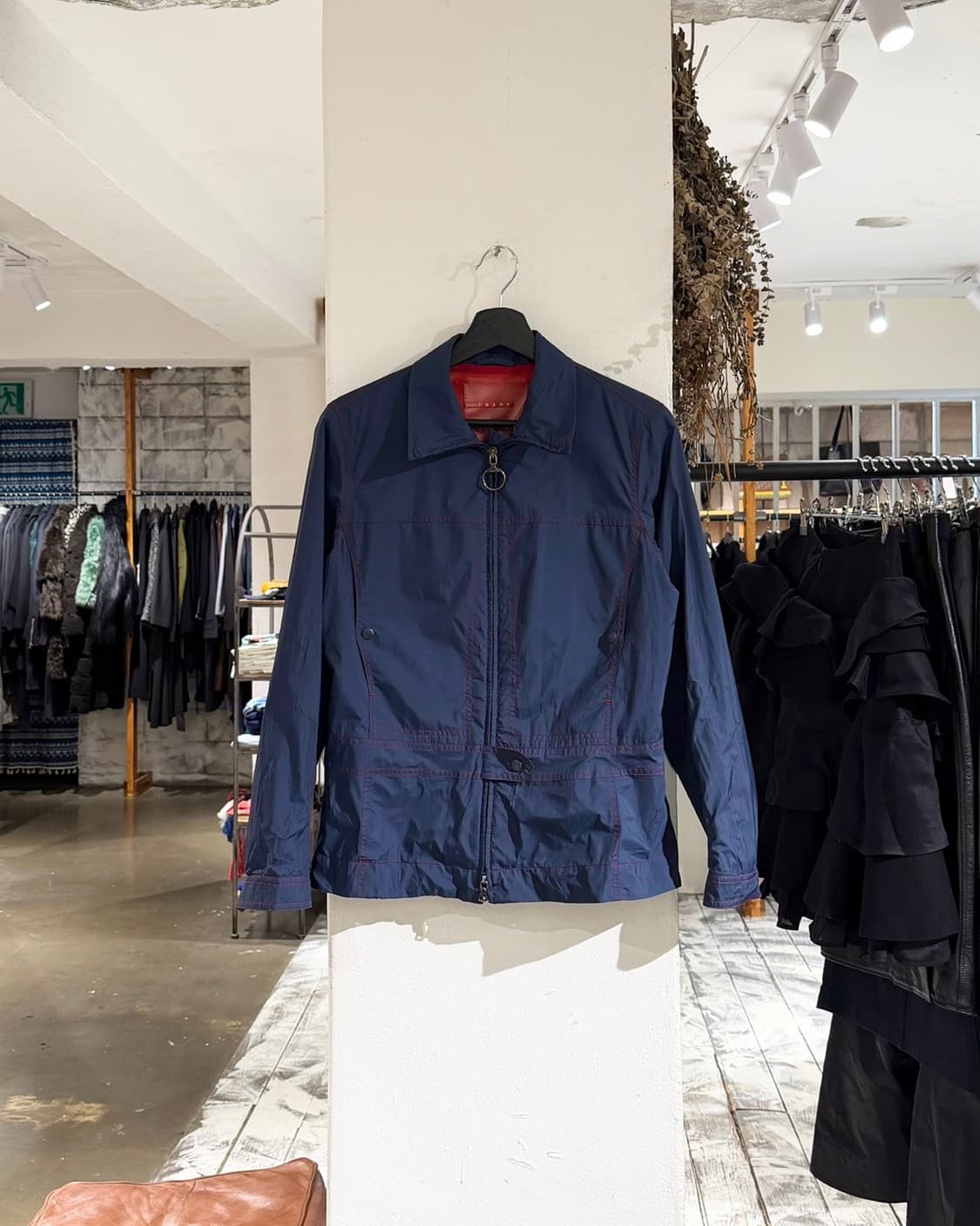 프라다 스포츠 네이비 나일론 투 포켓 자켓 상품이미지1