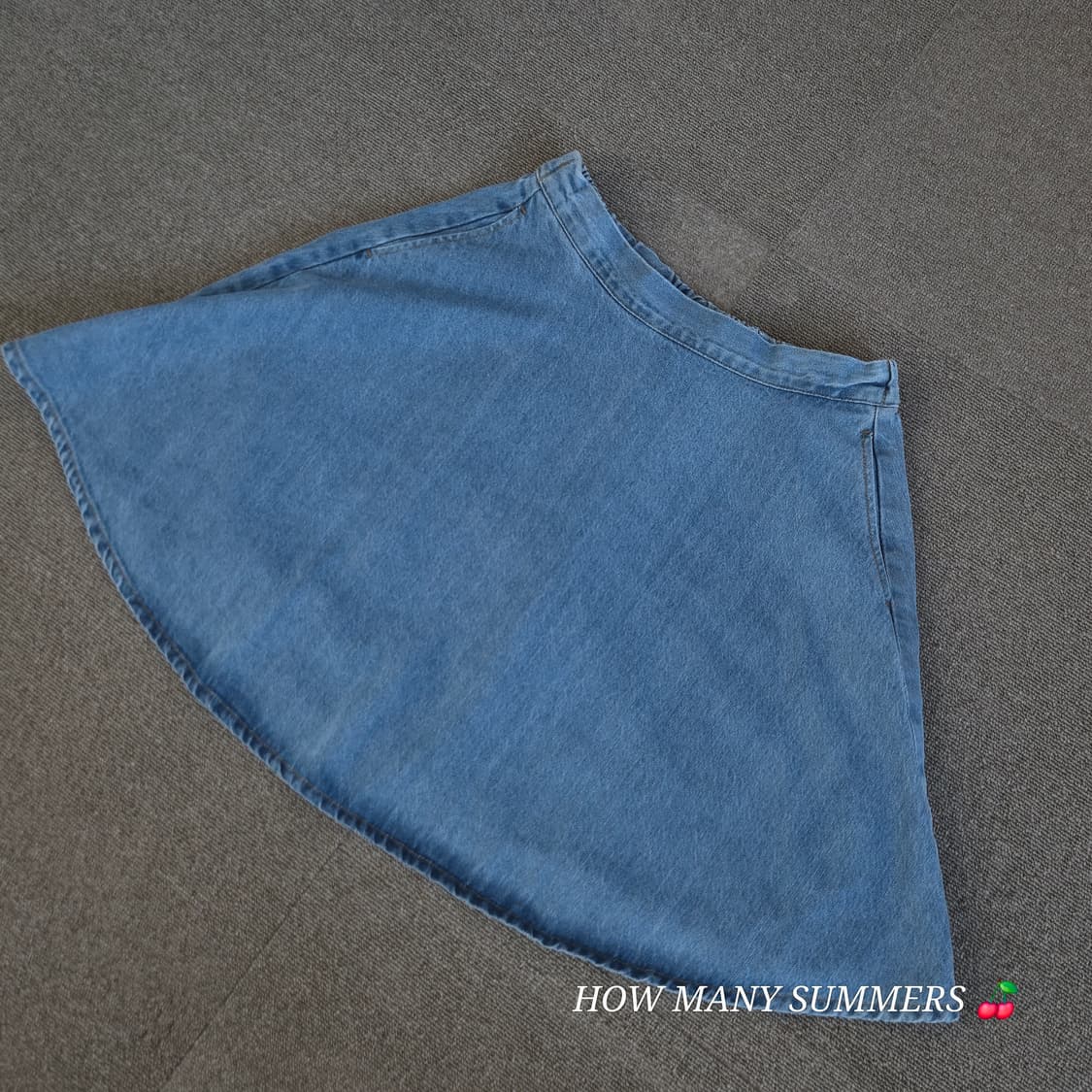 브라우니 데님 플레어 스커트 F 연청 A라인 밴딩 미니 빈티지 상품이미지2