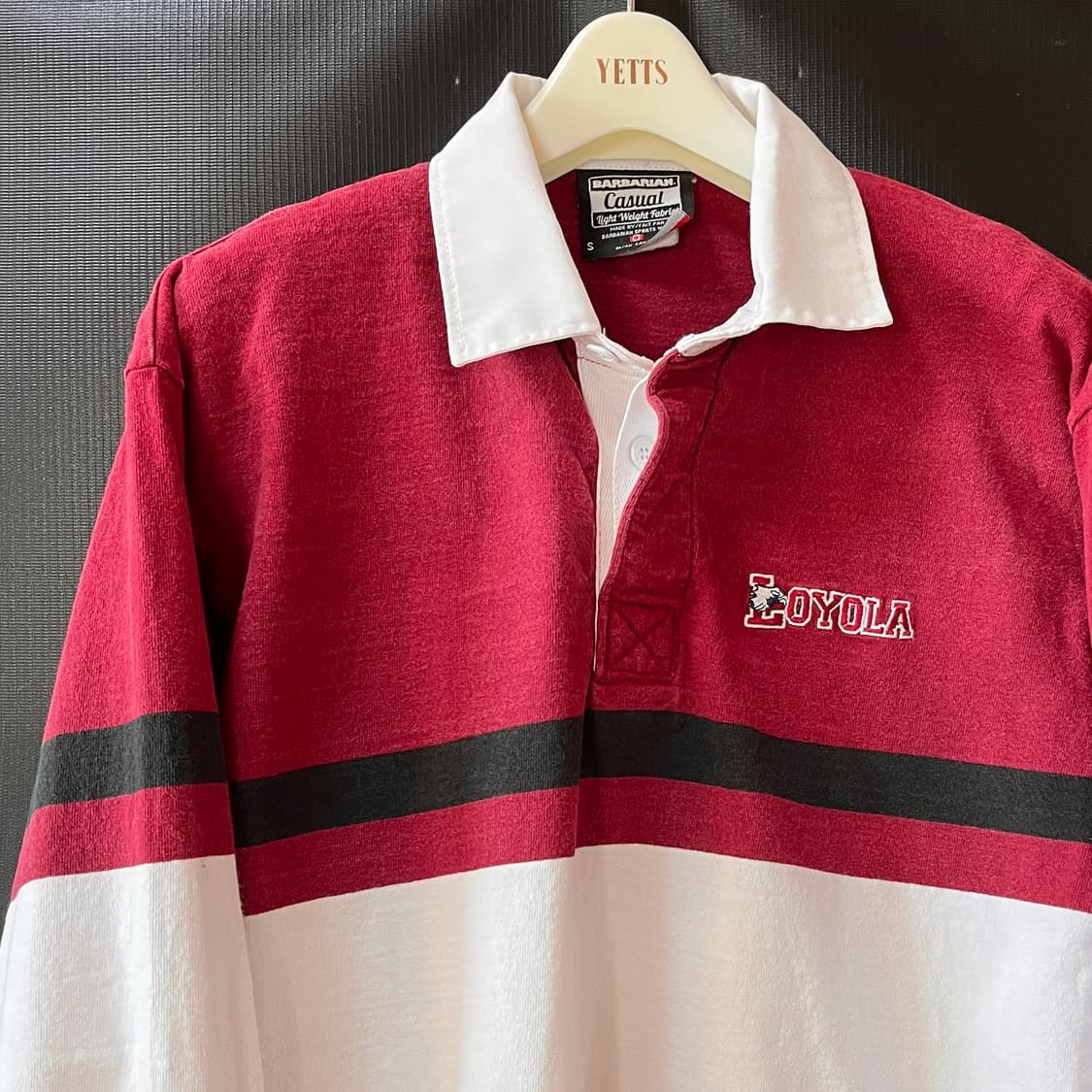 S) 90s 바바리안 Made in Canada 럭비 셔츠 레드  상품이미지8